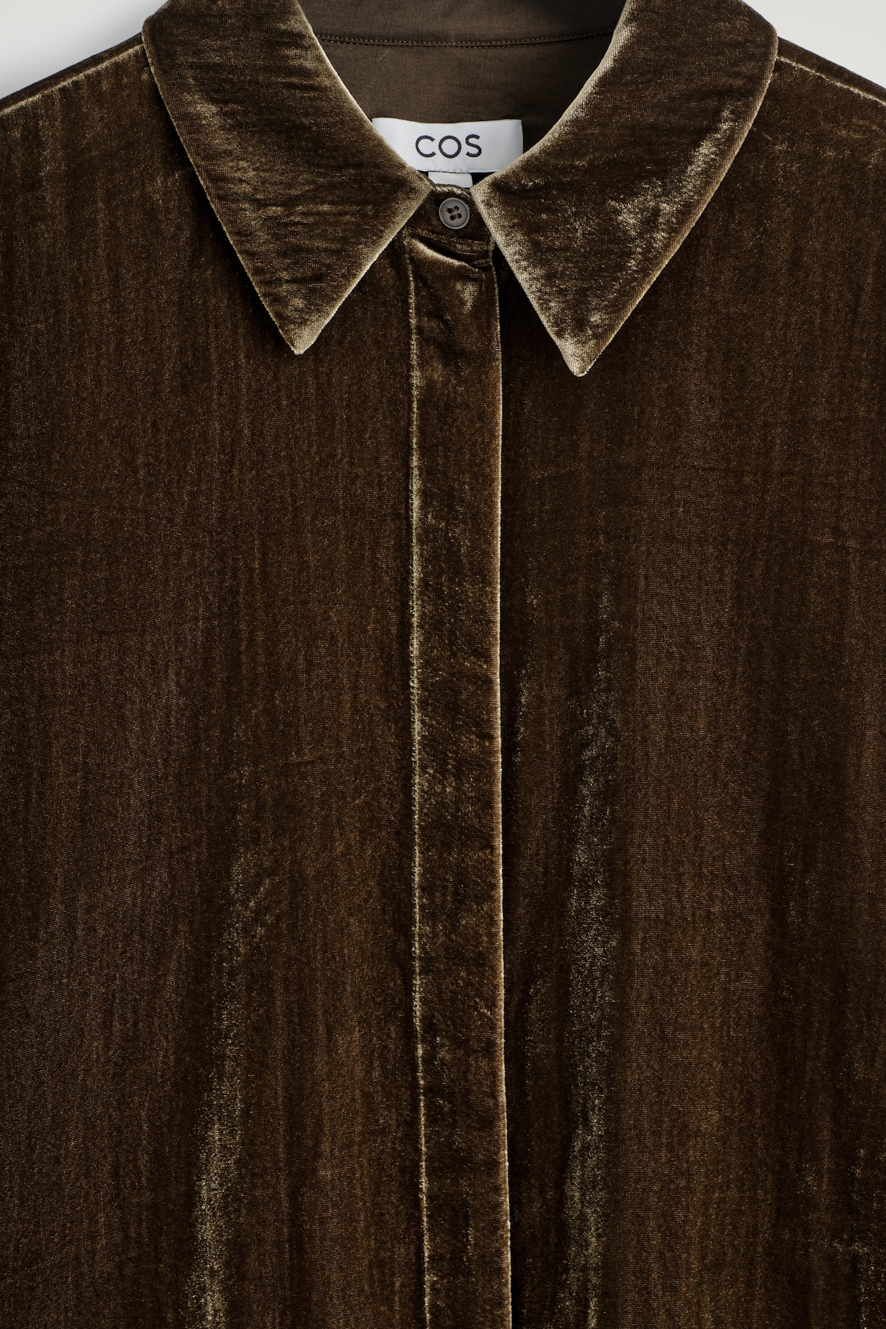 VELVET SHIRT — BROWN