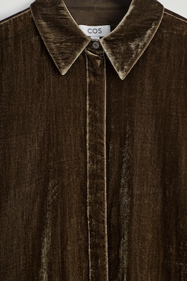 VELVET SHIRT — BROWN 1