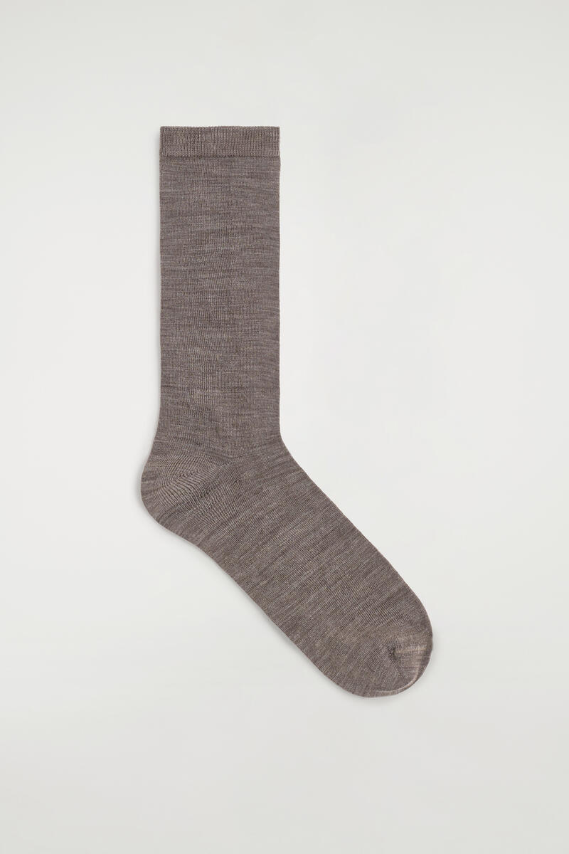 Cos Wool Socks In Beige