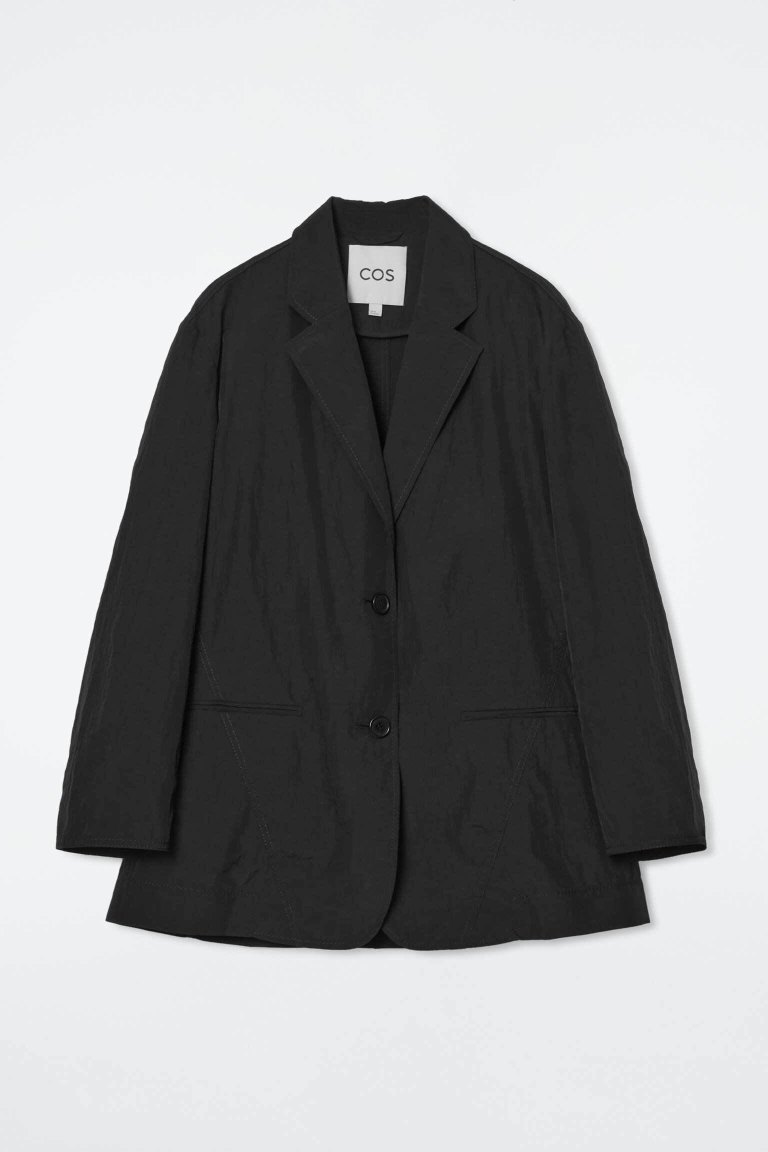 REGULAR NYLON BLAZER - BLACK
