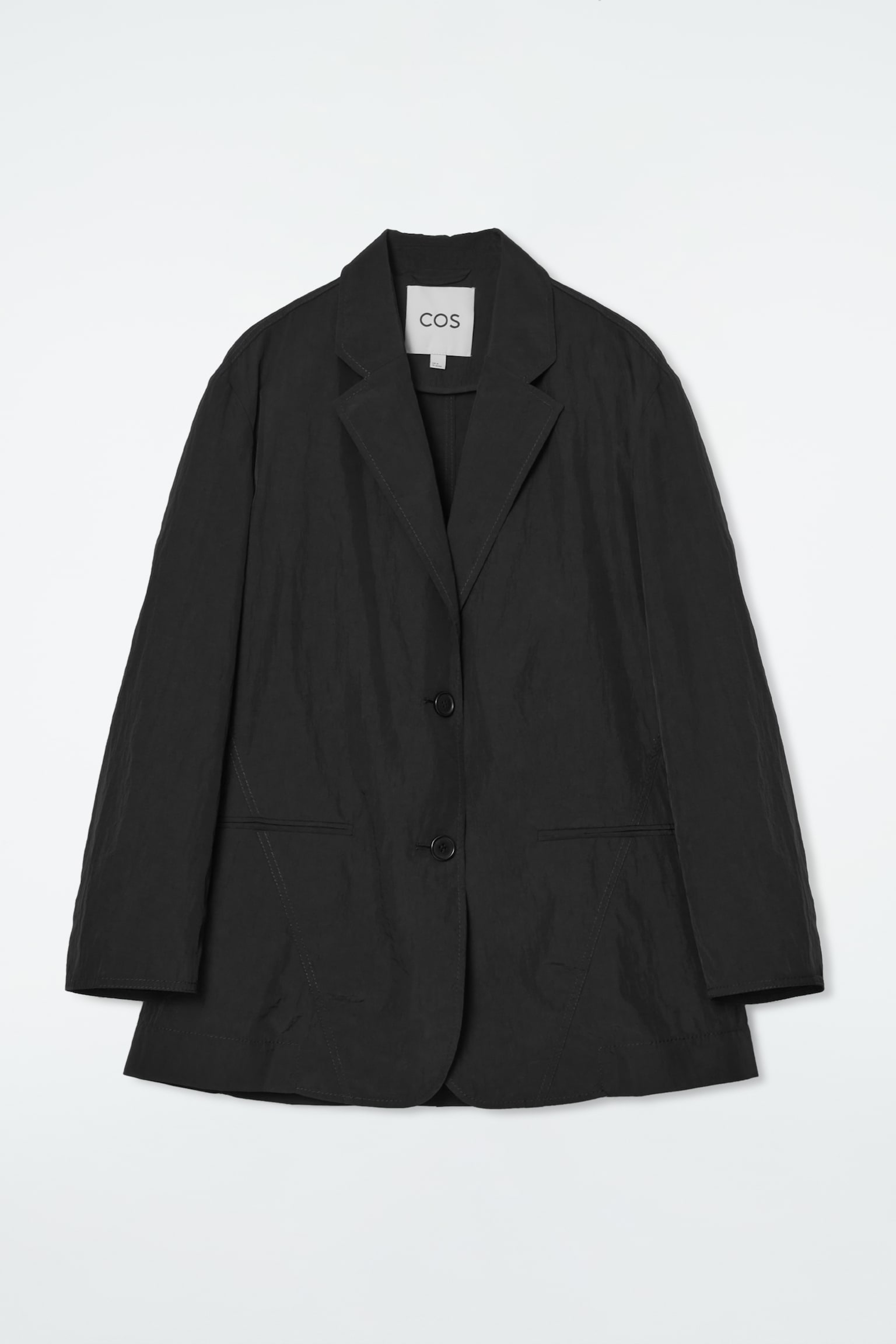 REGULAR NYLON BLAZER - BLACK