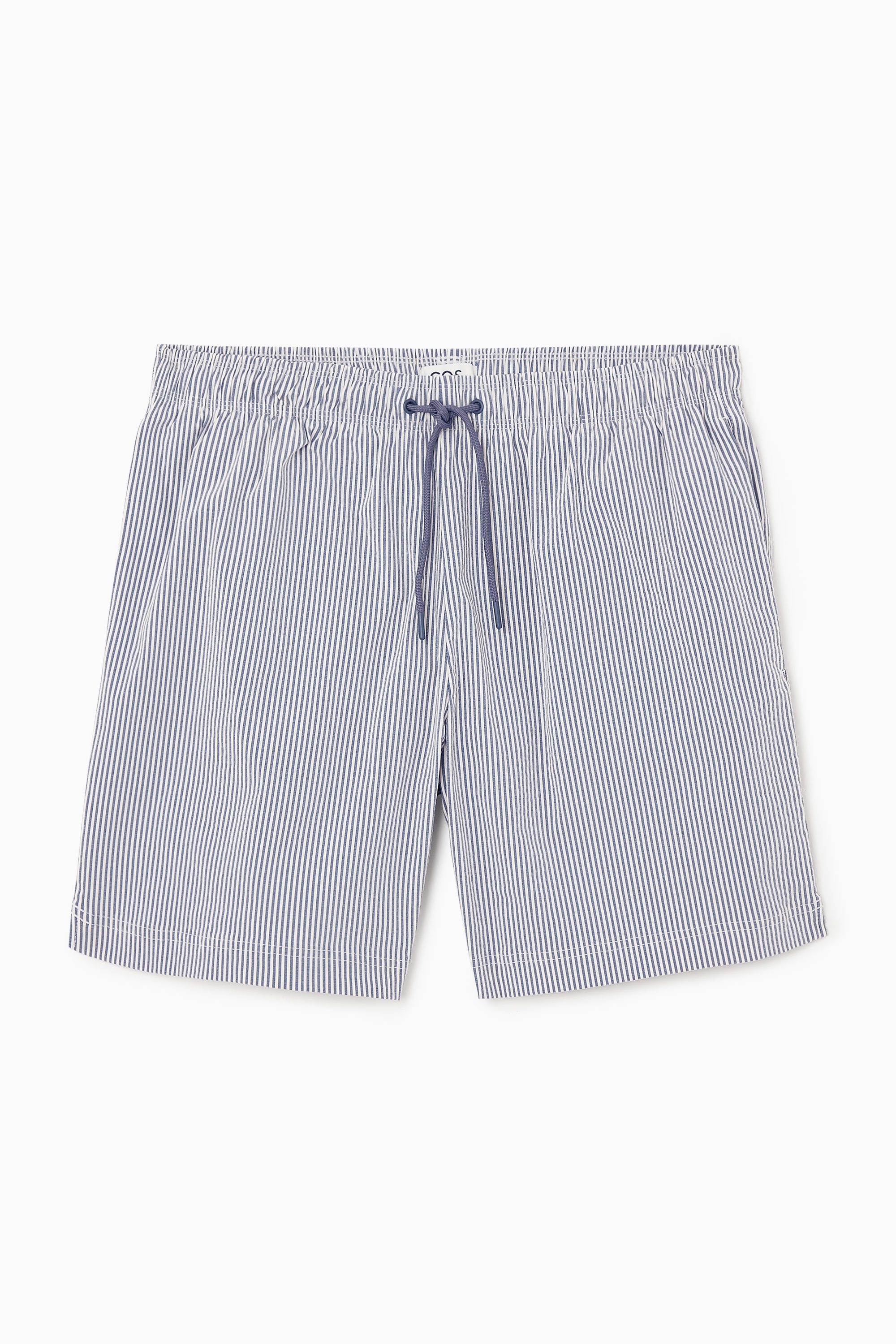 STRIPED SEERSUCKER SWIM SHORTS - BLUE / STRIPED | COS