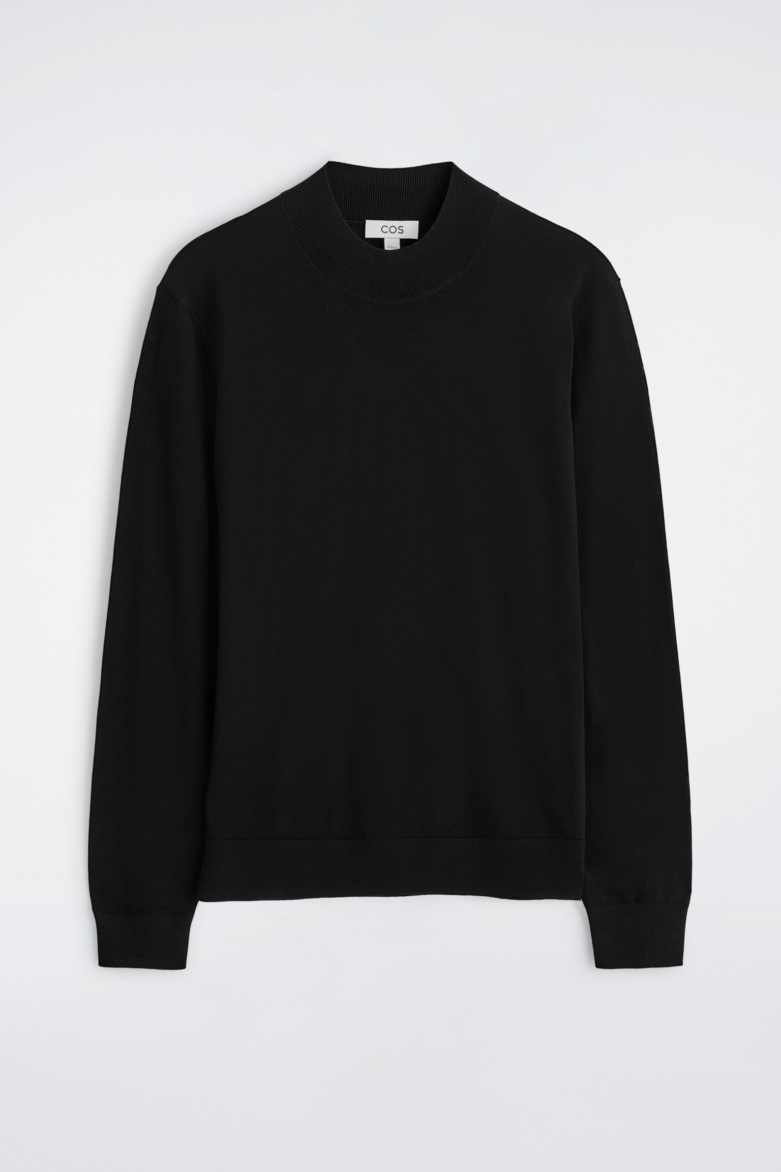 SCHMALER PULLOVER AUS MERINOWOLLE MIT STEHKRAGEN - SCHWARZ - 2