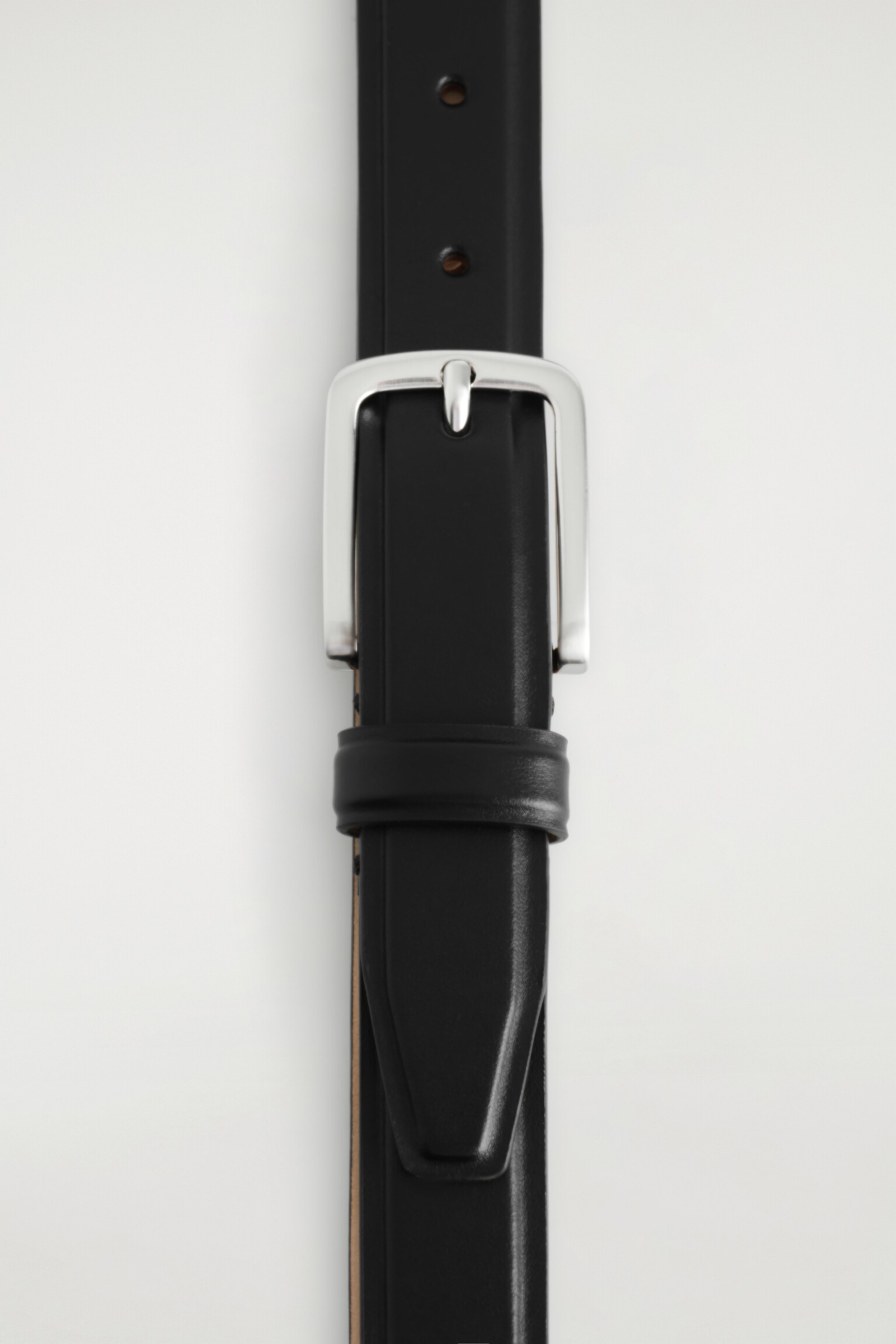 CEINTURE EN CUIR EMBOSSÉ - NOIR/BRUN FONCÉ - 3