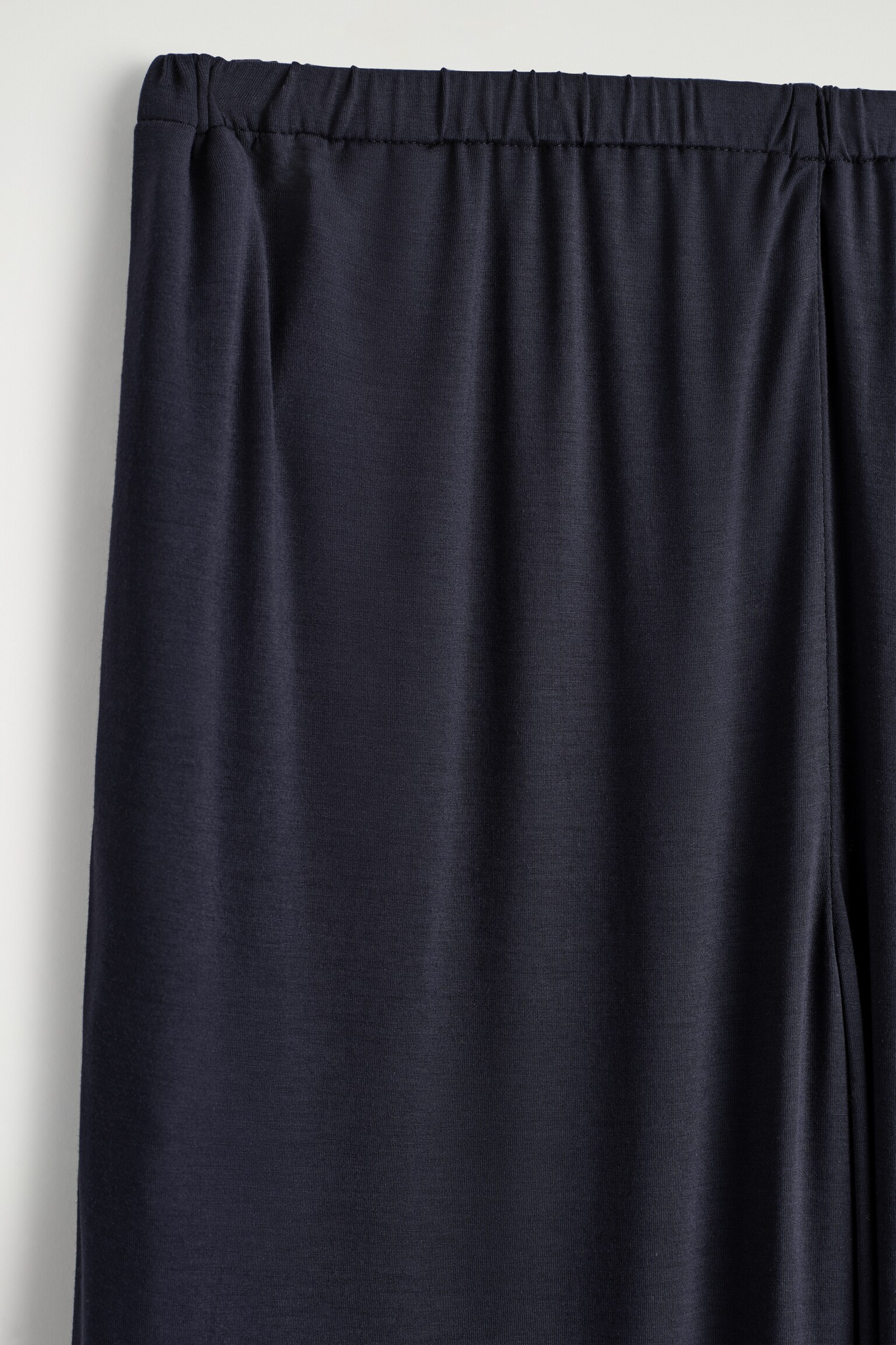 FLUID JERSEY WIDE-LEG TROUSERS - NAVYBLAU/GRAU - 5