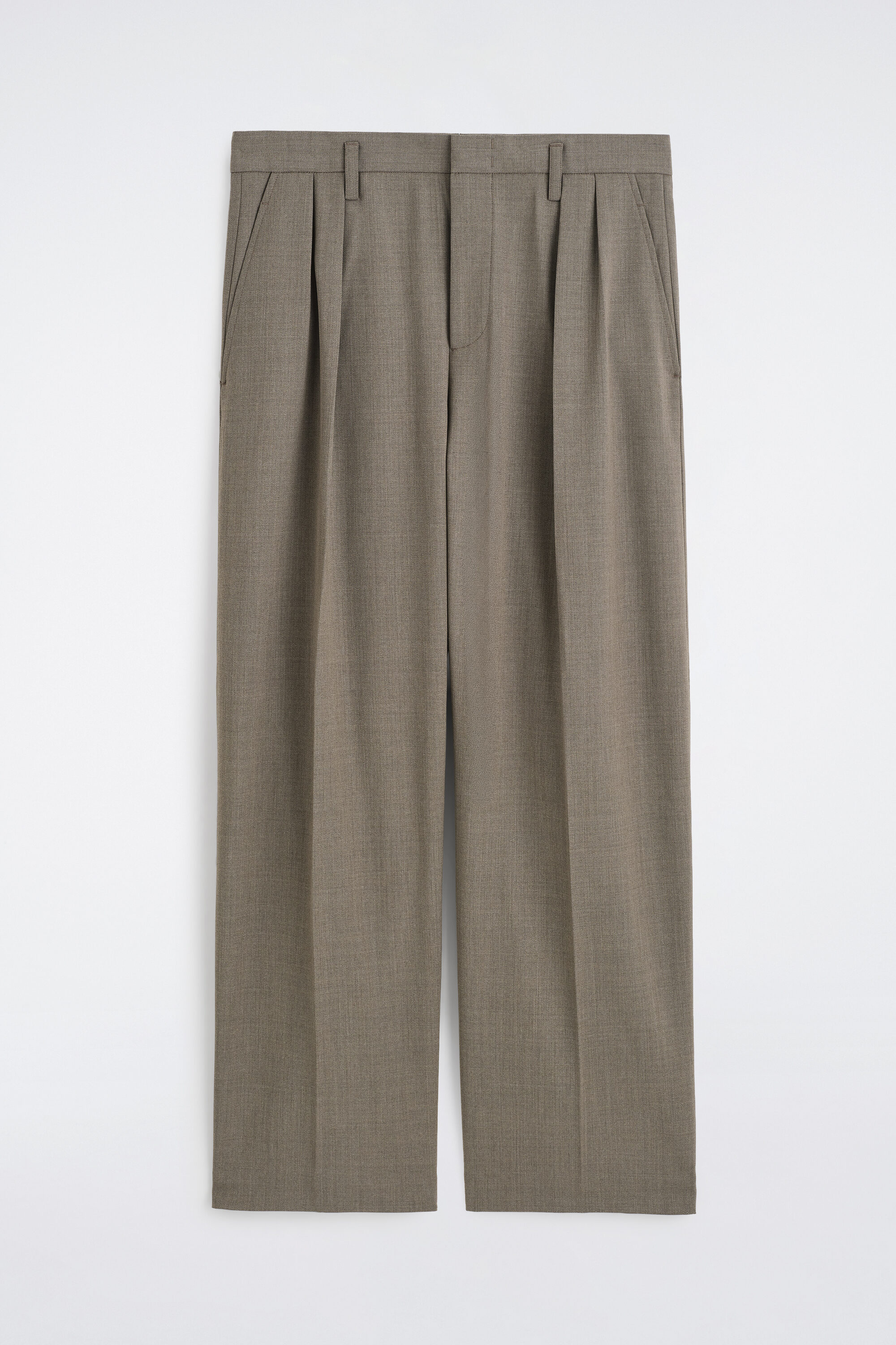 ZARA STRAIGHT FIT WOOL BLEND PANTS