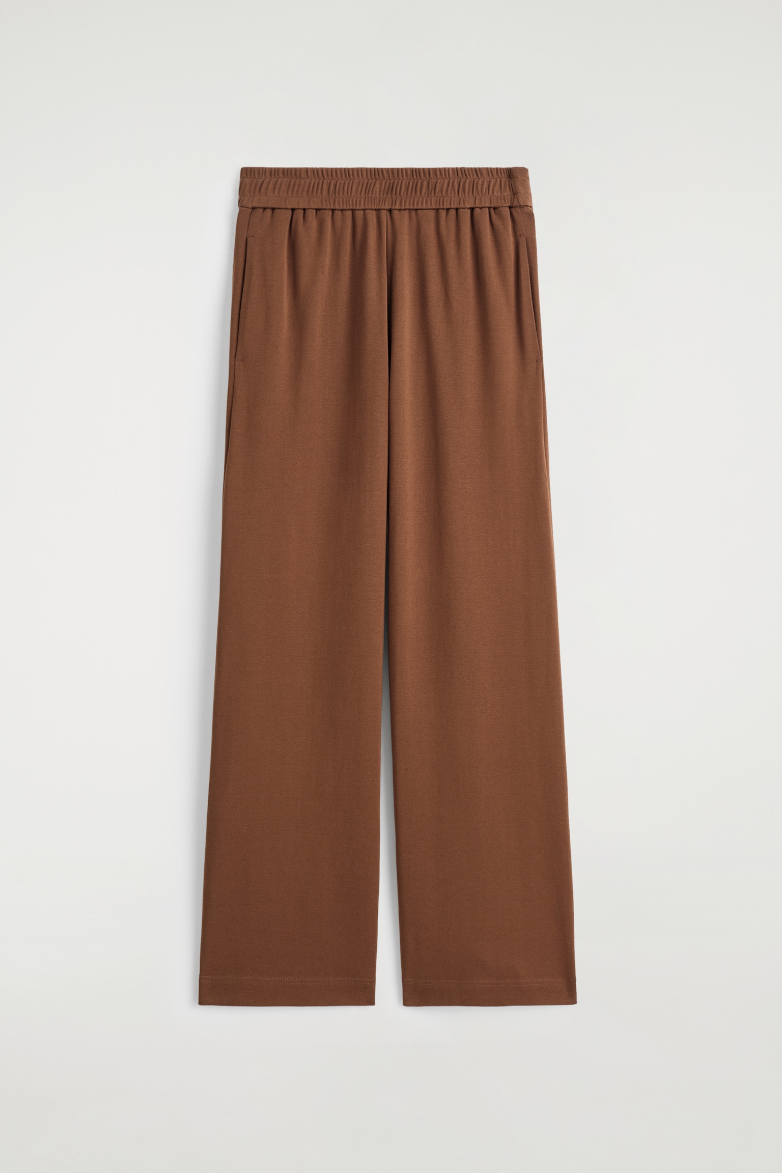 PANTALON DE JOGGING EN JERSEY FLUIDE - BRUN/BLEU MARINE - 2