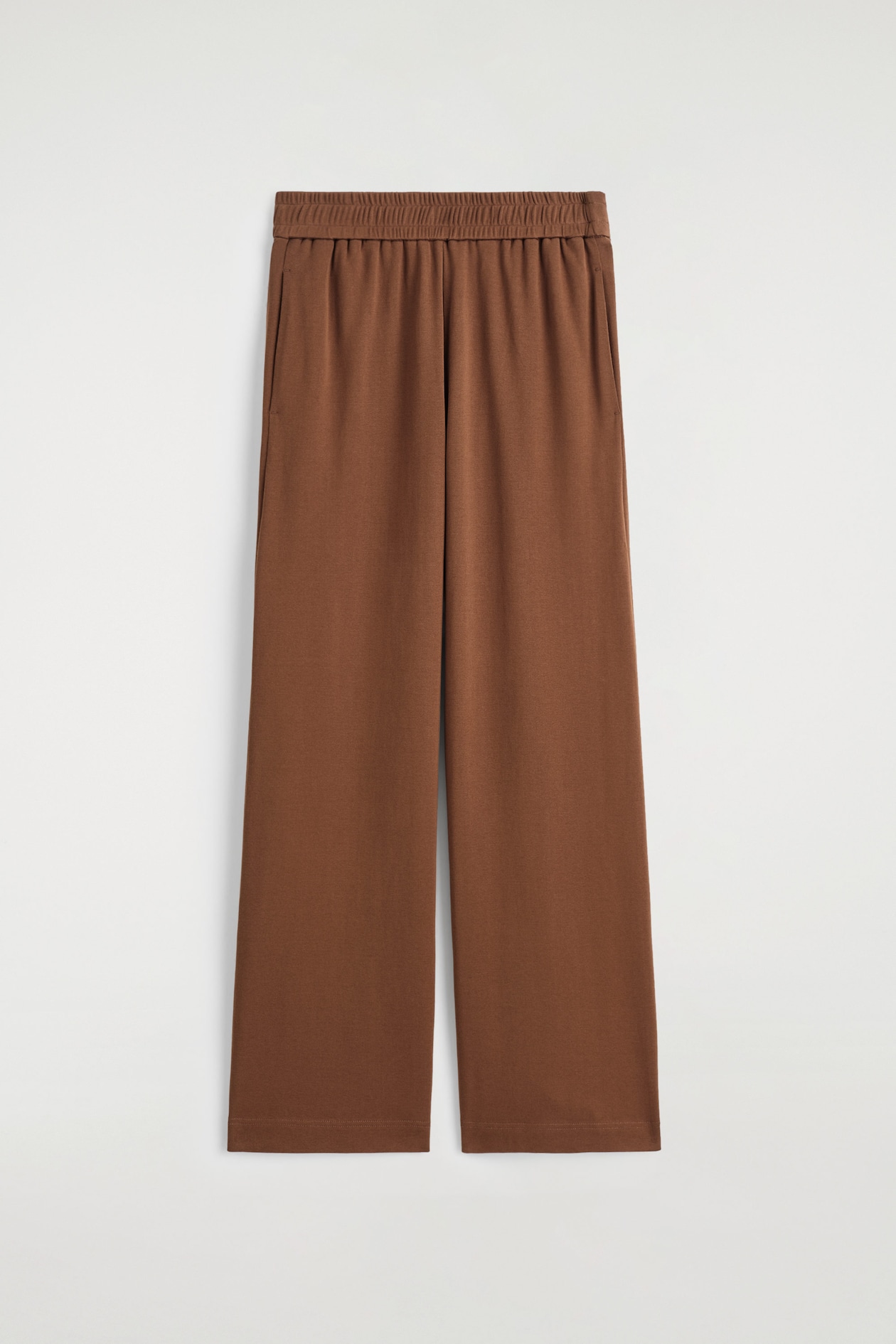 FLUID JERSEY JOGGERS — BROWN