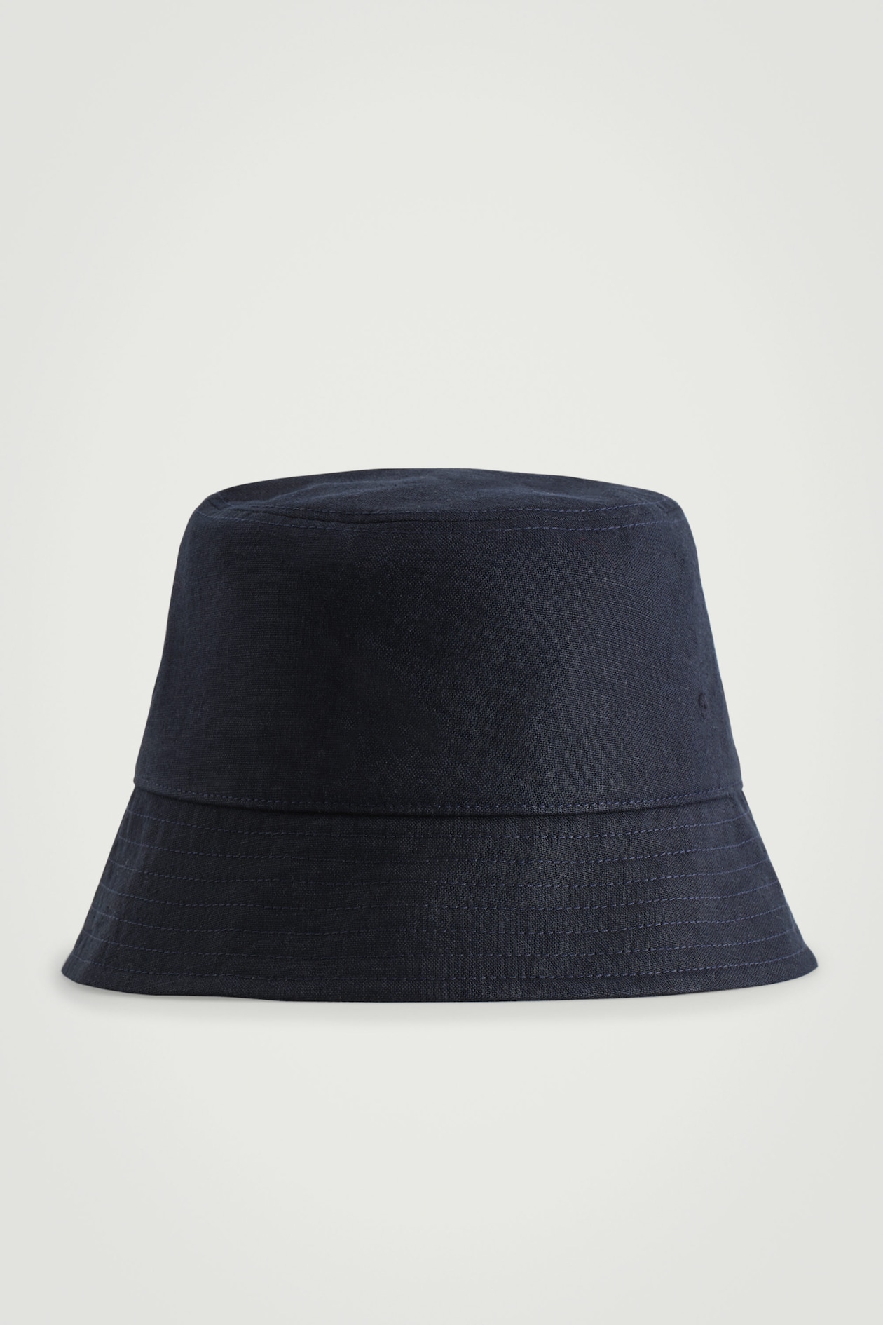 LINEN BUCKET HAT — NAVY