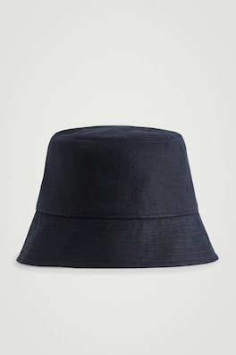 LINEN BUCKET HAT — NAVY 2