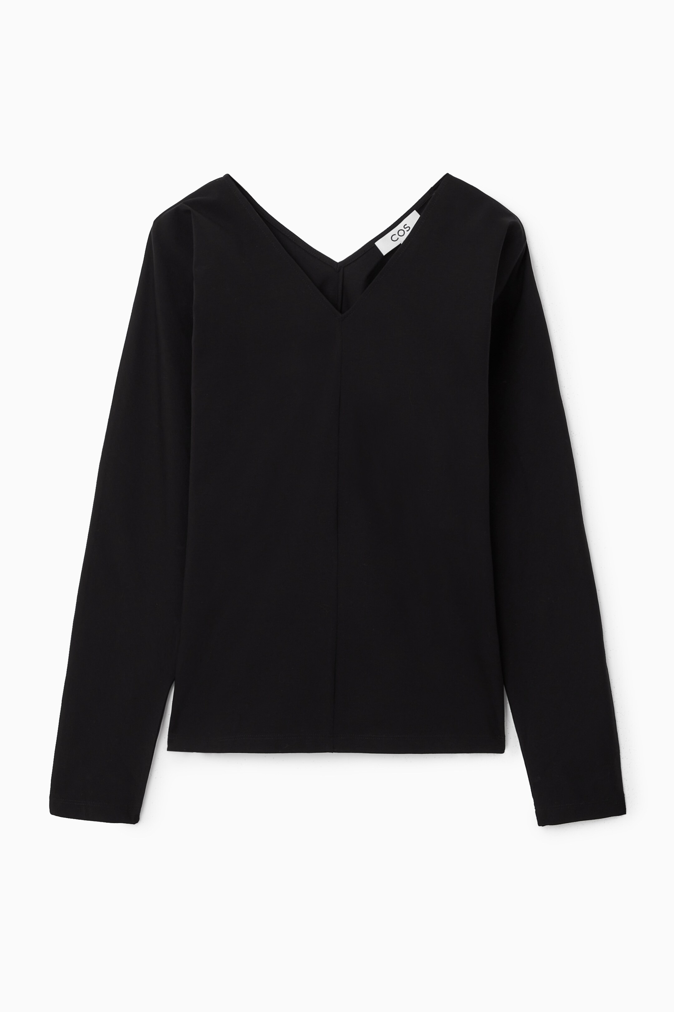 Ingrandisci l'immagine: ANGLED V-NECK TOP - BLACK - DONNA | H&M CH 1