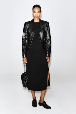 CONTRAST-PANEL MAXI DRESS — BLACK 2