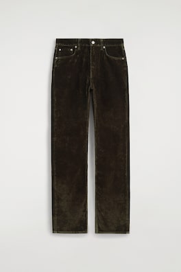 CORDUROY STRAIGHT-LEG JEANS — BROWN 11