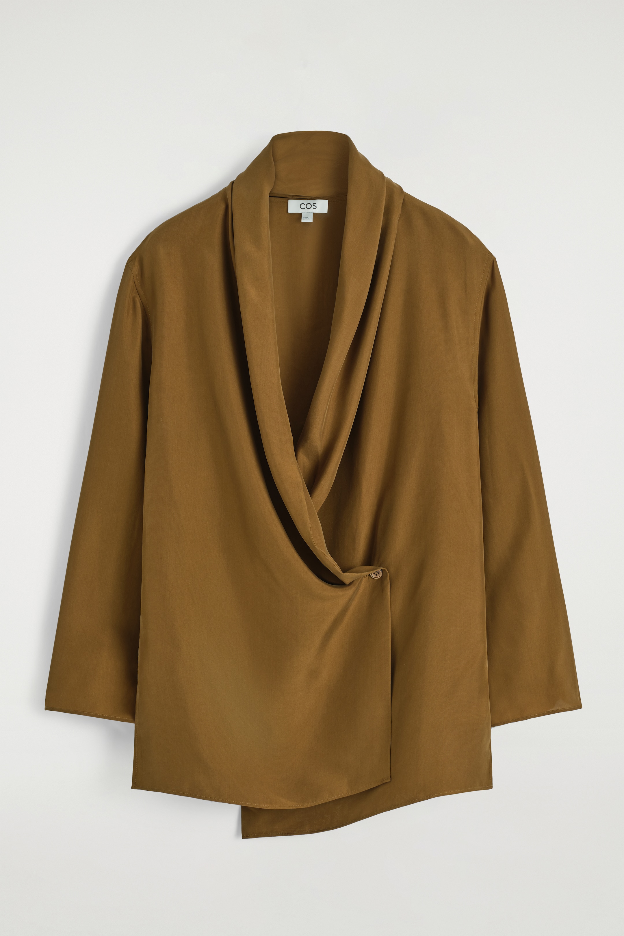 Ingrandisci l'immagine: SHAWL-LAPEL SILK BLAZER - BROWN - DONNA | H&M CH 6