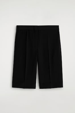 TAILORED SILK SHORTS — CARBON 7