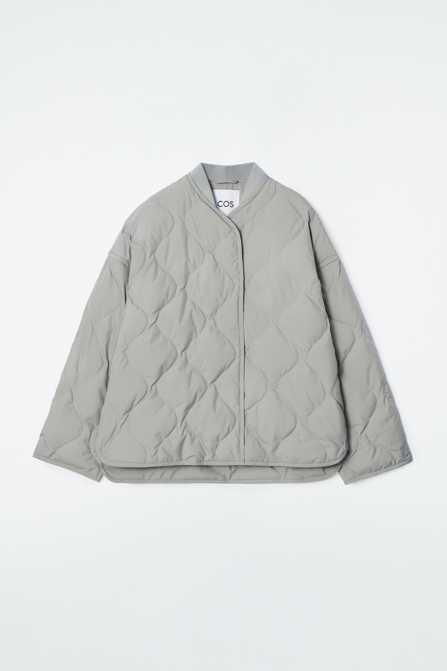 OVERSIZED QUILTED JACKET - SAGE GREEN/IVORY/DARK KHAKI/DARK BROWN/OFF-WHITE - 1