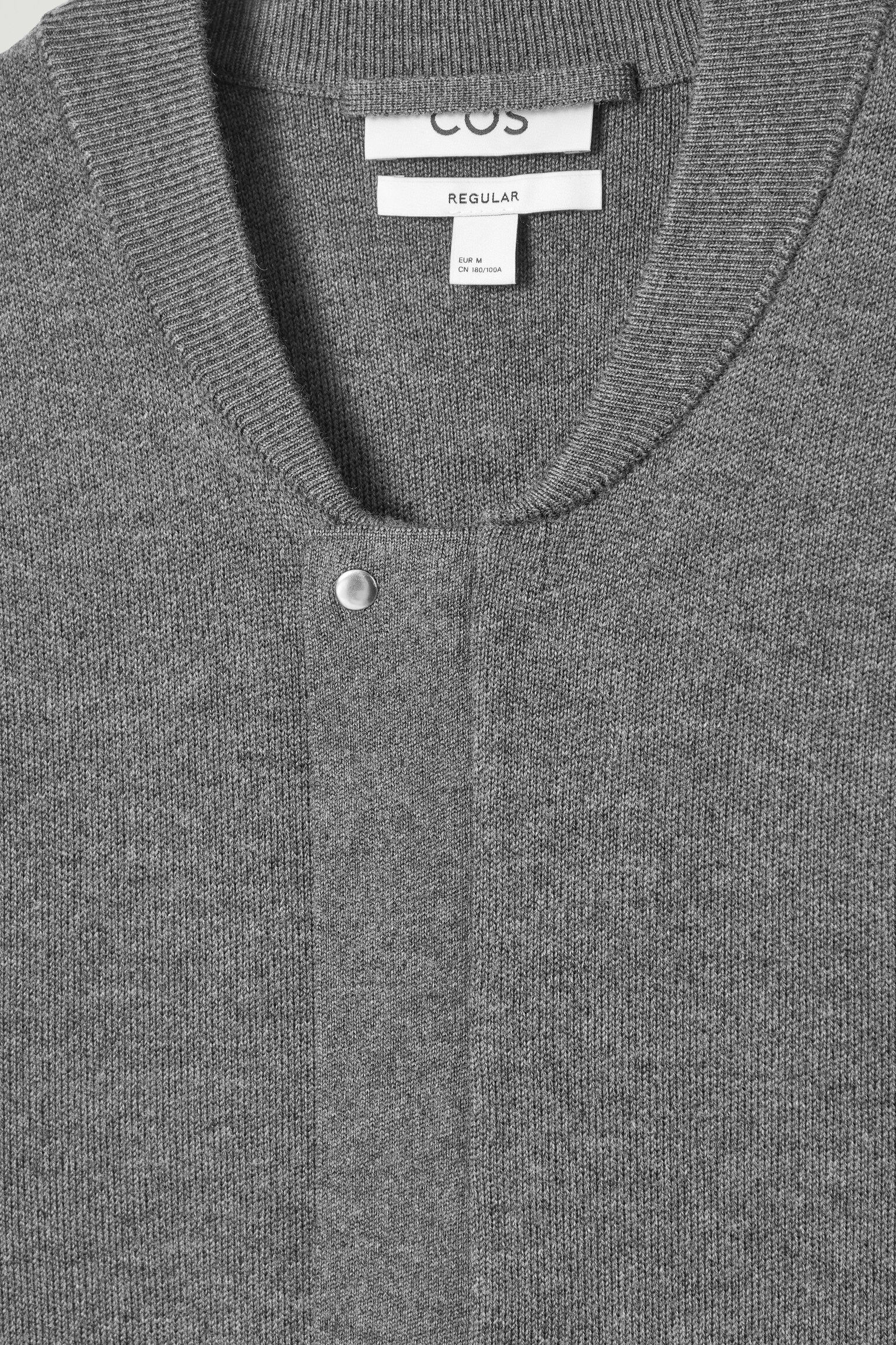 KNITTED WOOL BOMBER JACKET - GREY/BLACK - 2