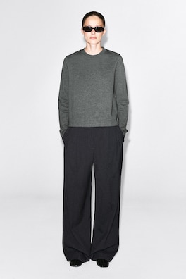 CLEAN CUT LONG-SLEEVED T-SHIRT — DARK-GRAY MÉLANGE 2