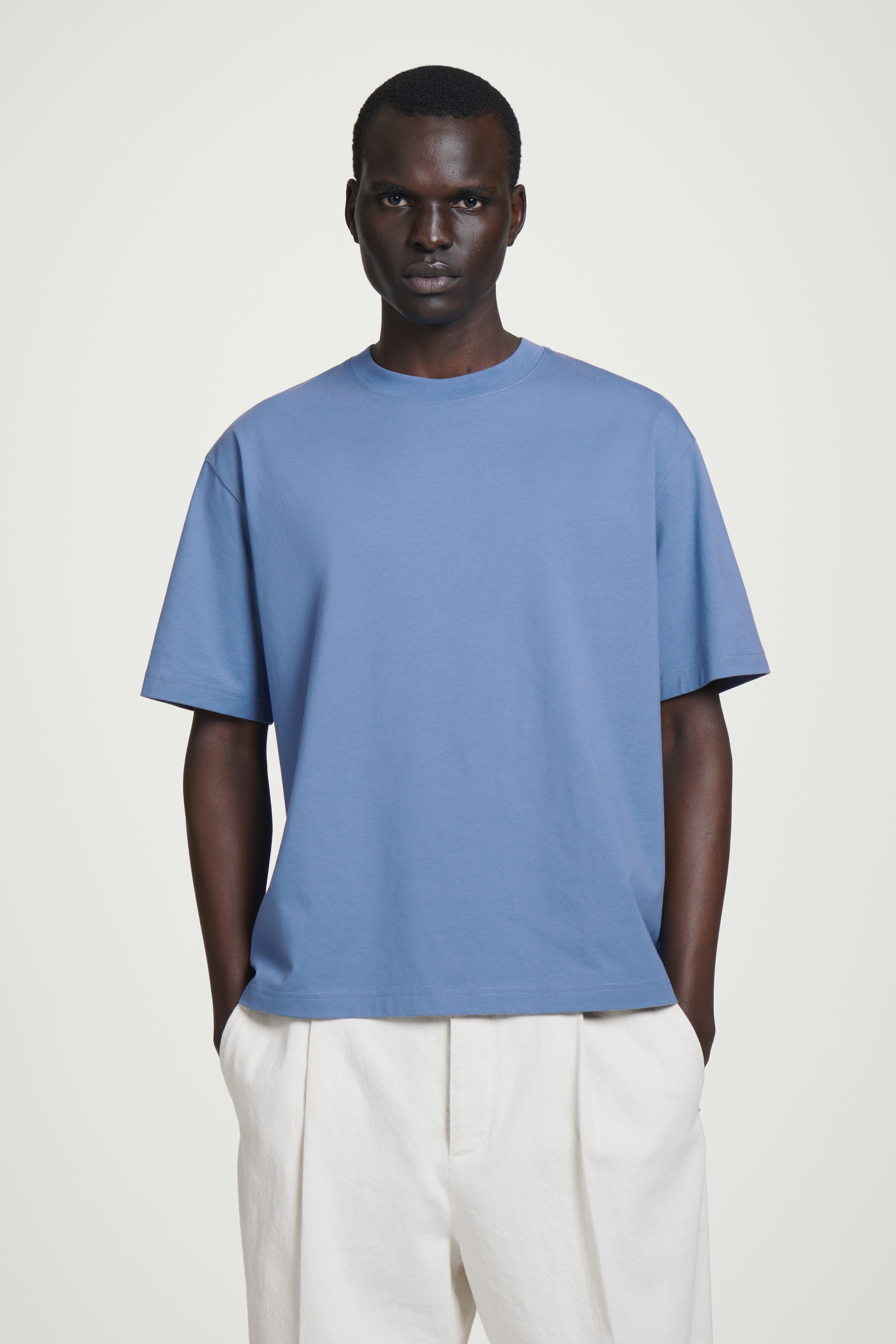 Agrandir l'image: T-SHIRT DÉCONTRACTÉ EN COTON LÉGER - BLEU - HOMME | H&M FR 1
