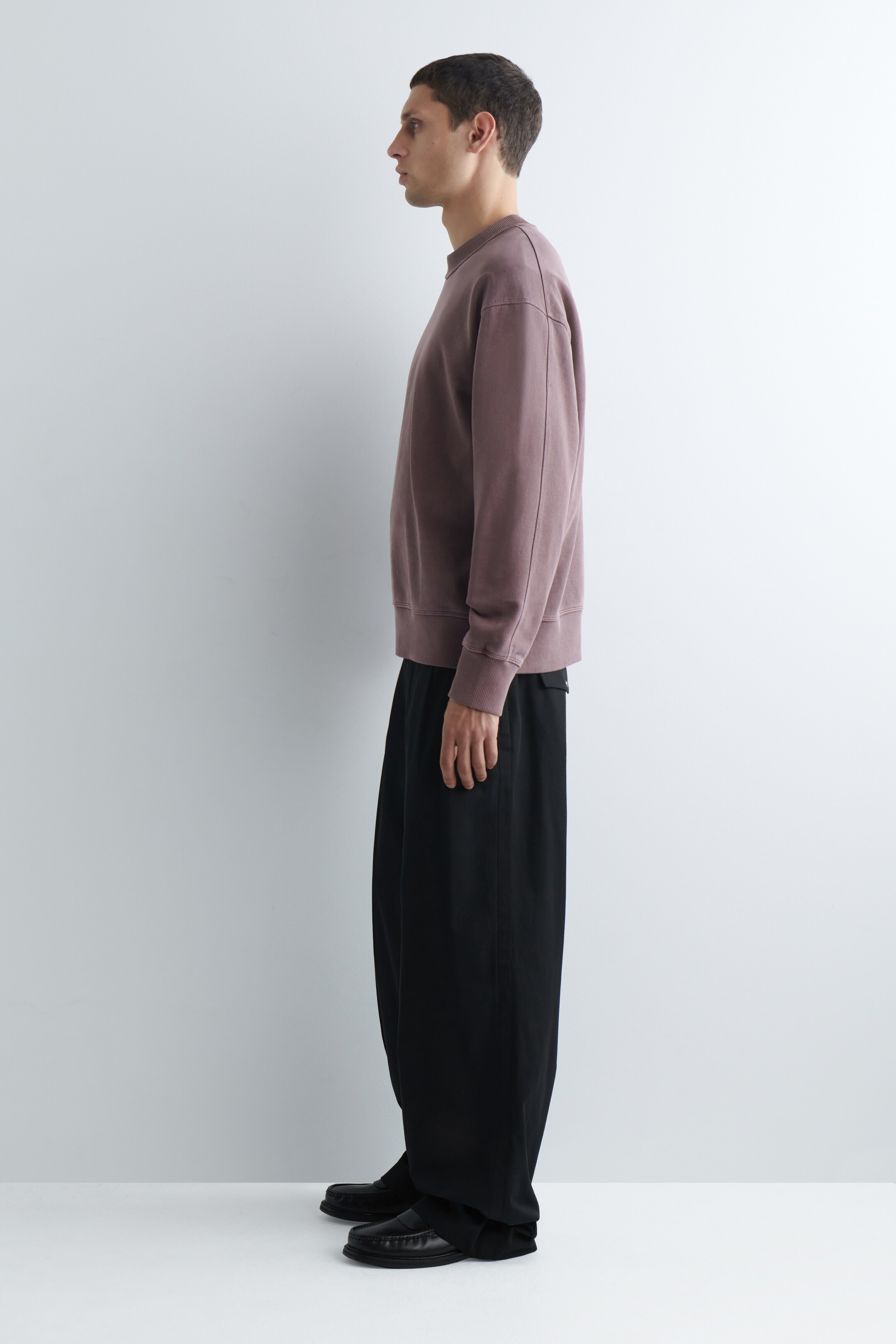 Visualizza immagine più grande: FELPA IN COTONE LAVATO DAL TAGLIO RILASSATO - BORDEAUX LAVATO - UOMO | H&M IT 3