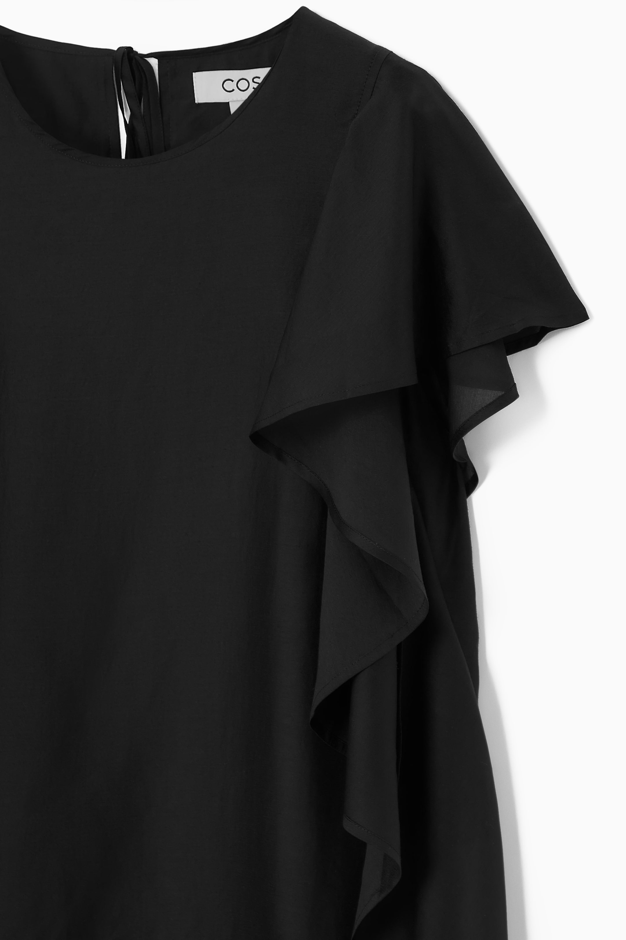Grösseres Bild ansehen: ASYMMETRISCHES MIDIKLEID MIT VOLANTS - SCHWARZ - DAMEN | H&M CH 2