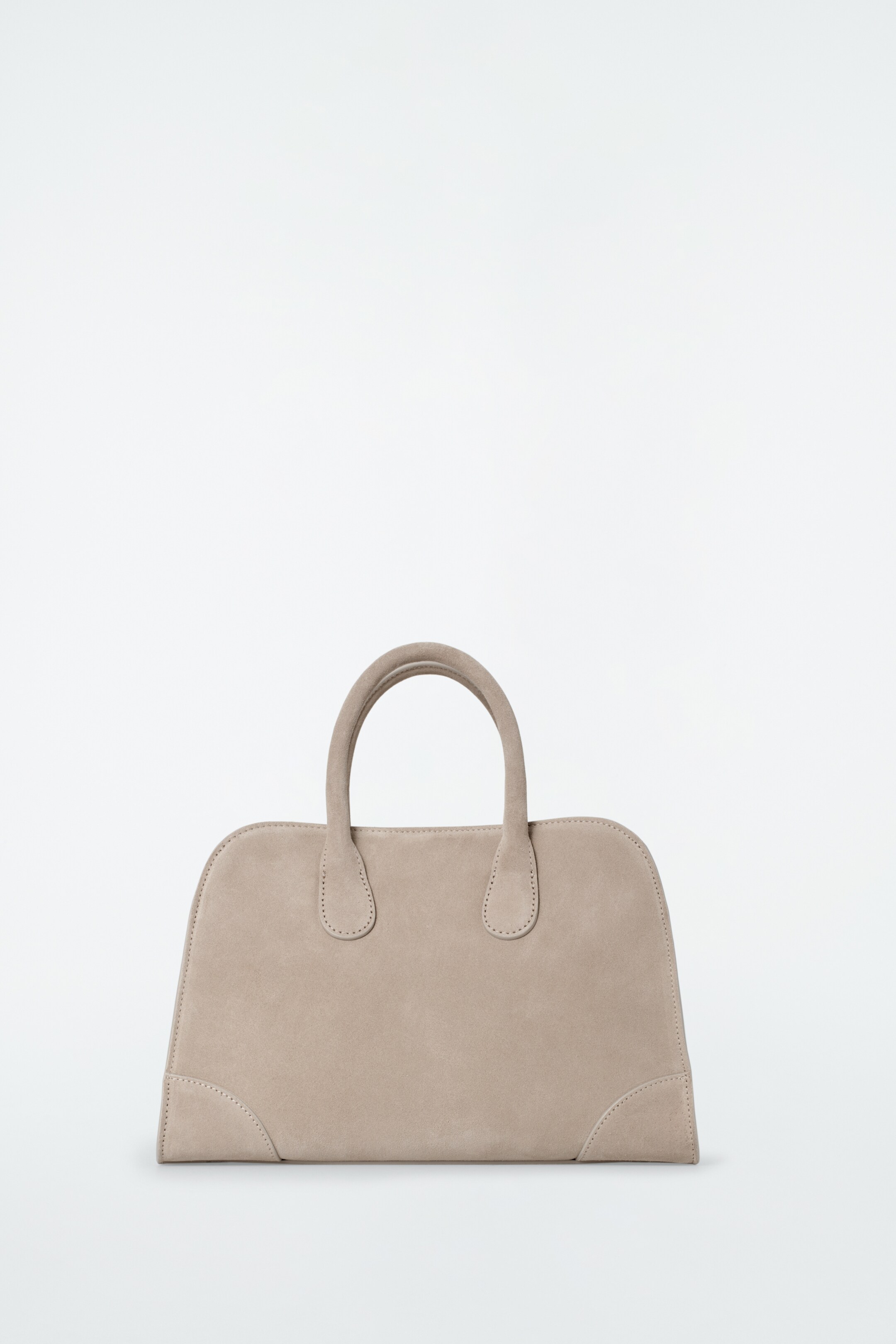 Grösseres Bild ansehen: KLEINE STUDIO BOWLINGTASCHE - VELOURSLEDER - SANDFARBEN - DAMEN | H&M CH 3