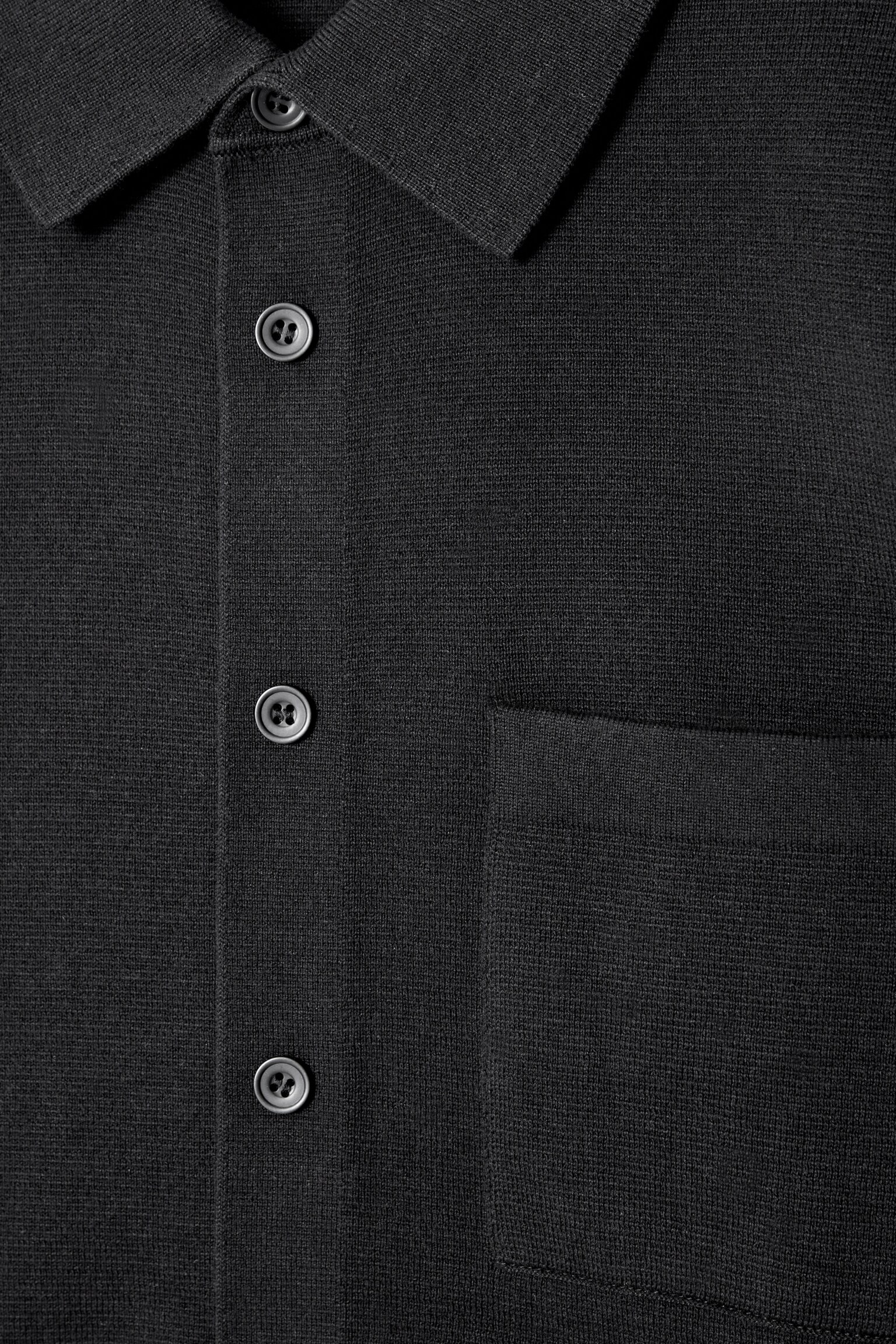 CHEMISE EN MAILLE MILANO DE COTON - NOIR - 7