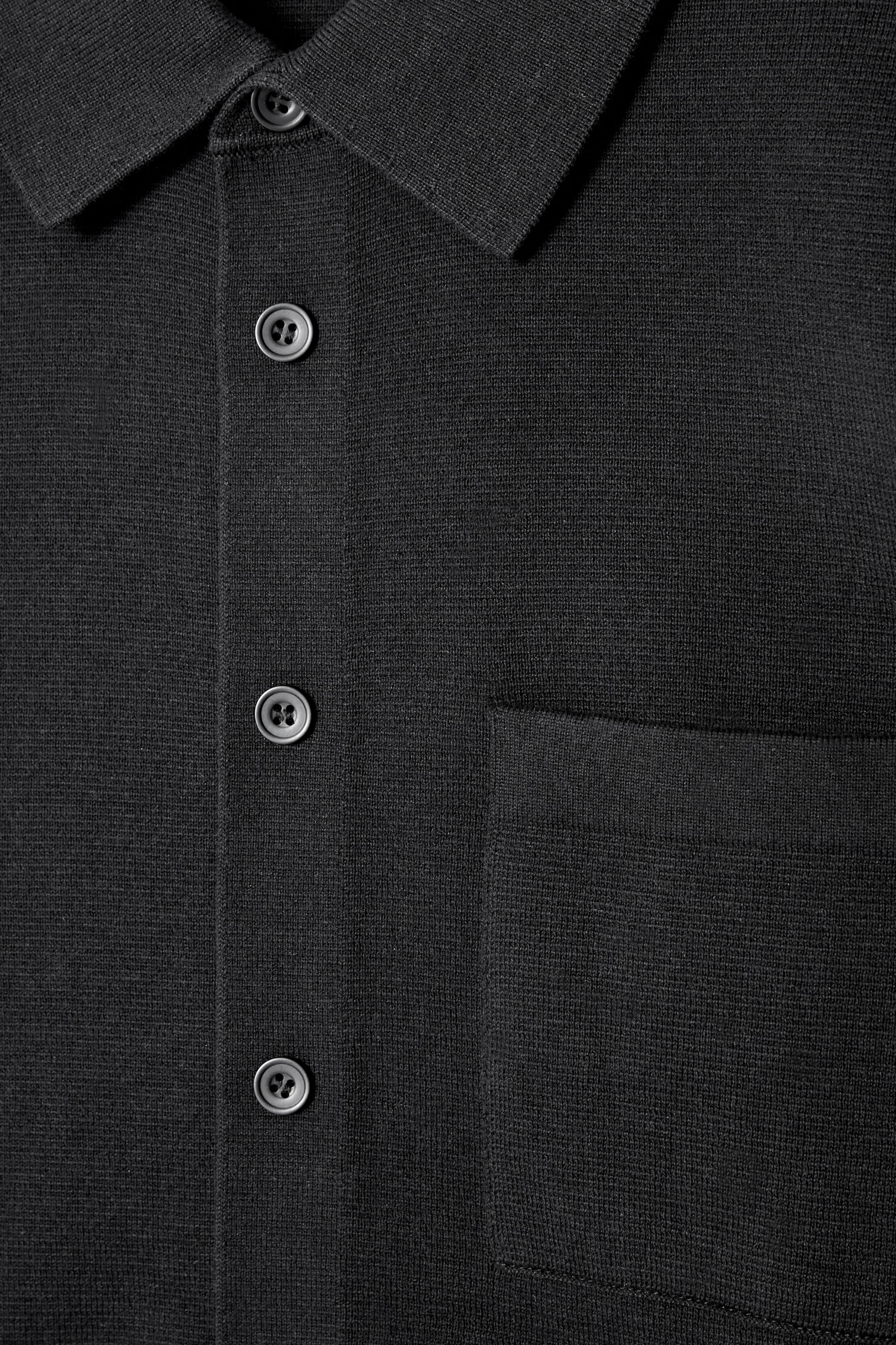 View larger image: MILANO-KNIT COTTON SHIRT - BLACK - Men | H&M GB 7