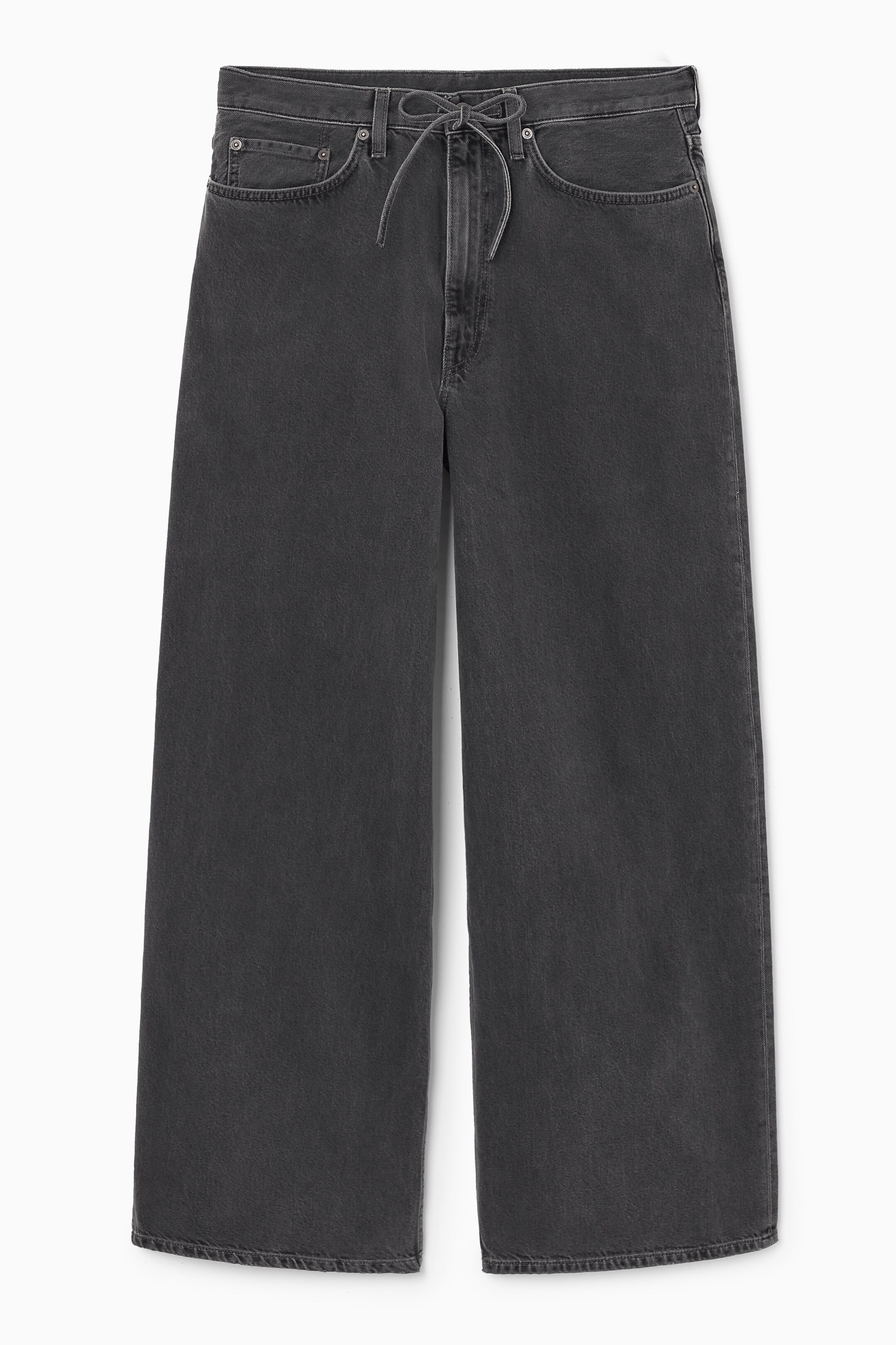 Grösseres Bild ansehen: HOSE AUS DENIM MIT BESONDERS WEITEM BEIN - SCHWARZ - DAMEN | H&M CH 1