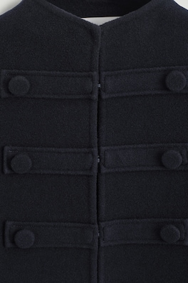 DOUBLE-FACED WOOL UNIFORM JACKET — NAVY 6