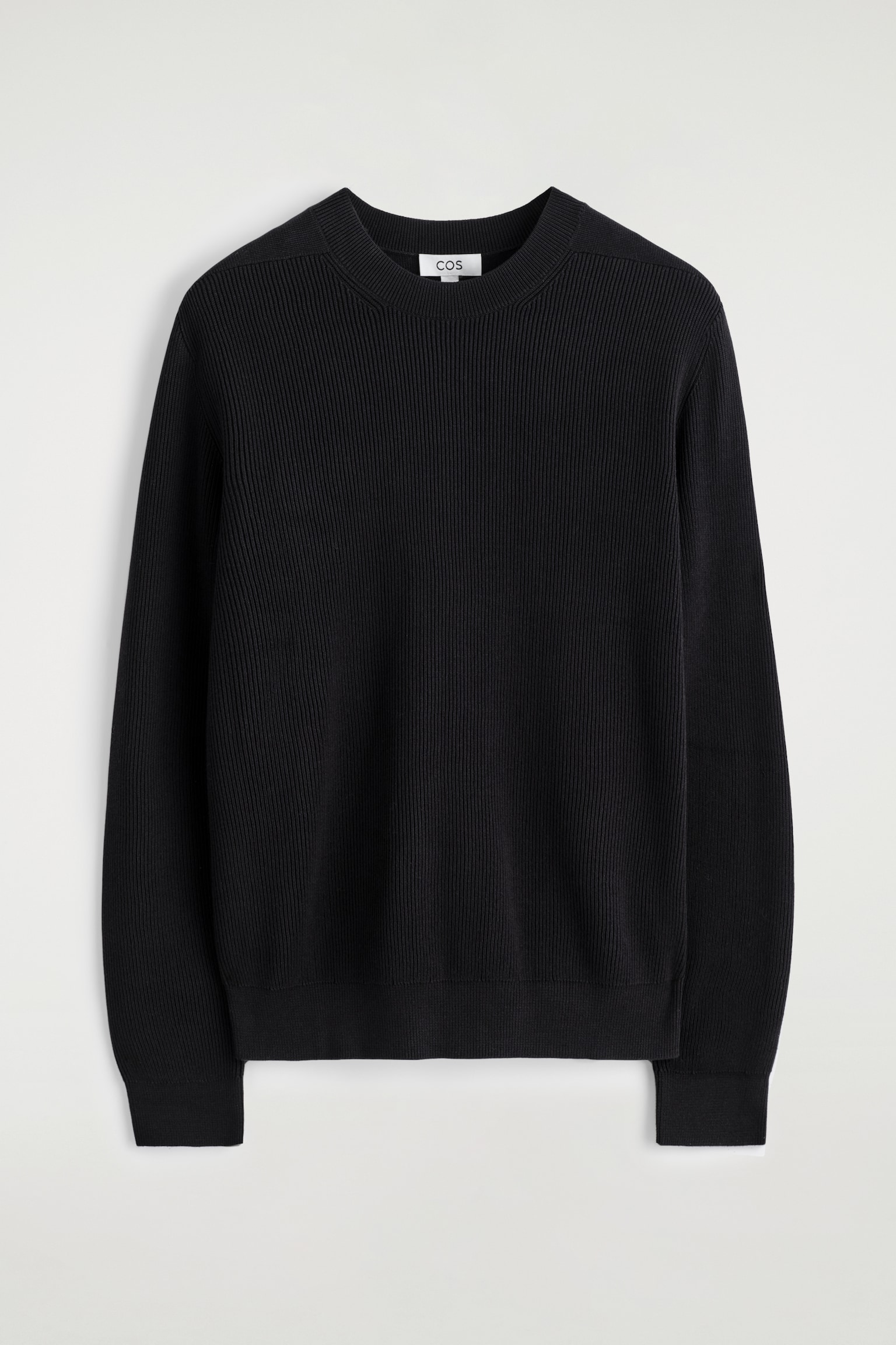 COTTON CREW-NECK JUMPER - BLACK/OFF-WHITE/NAVY - 2