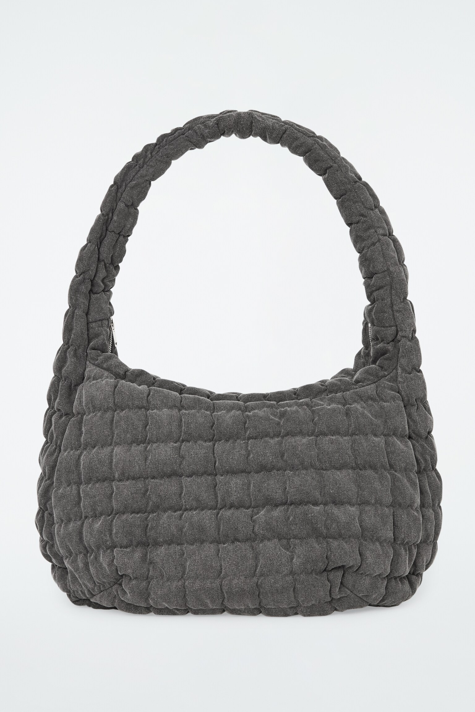 OVERSIZED QUILTED CROSSBODY BAG - GREY DENIM/DARK BROWN/LEOPARD/Black/LIGHT BEIGE
