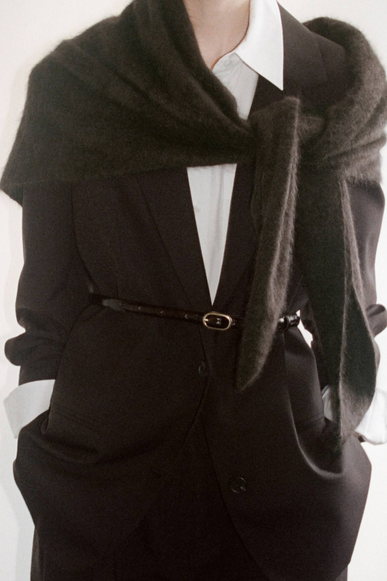 ELEGANTES HEMD AUS PIMA-BAUMWOLLE - WEISS/DUNKELBRAUN/WEISS - 7