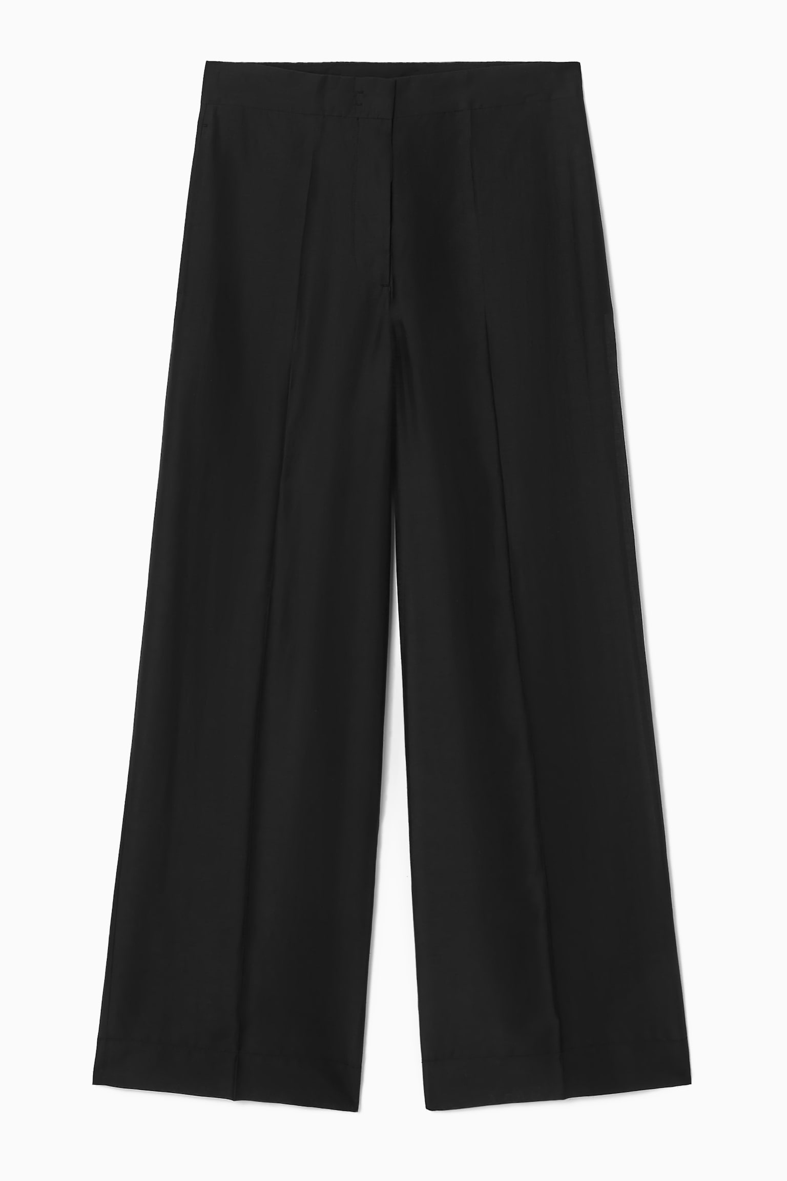 PANTALON DROIT TRANSPARENT - NOIR