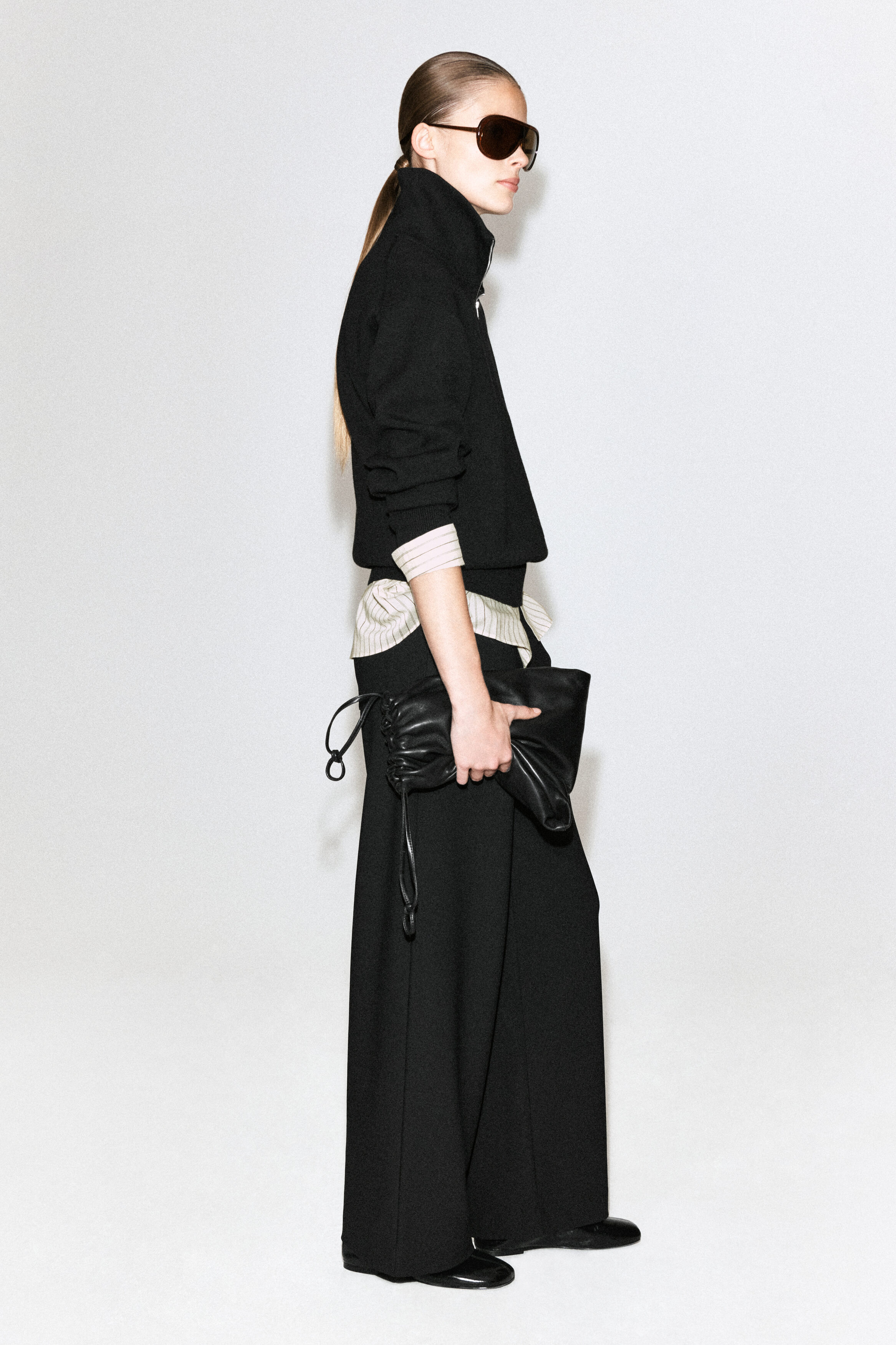 CREPE-JERSEY WIDE-LEG PANTS - thumbnail 3