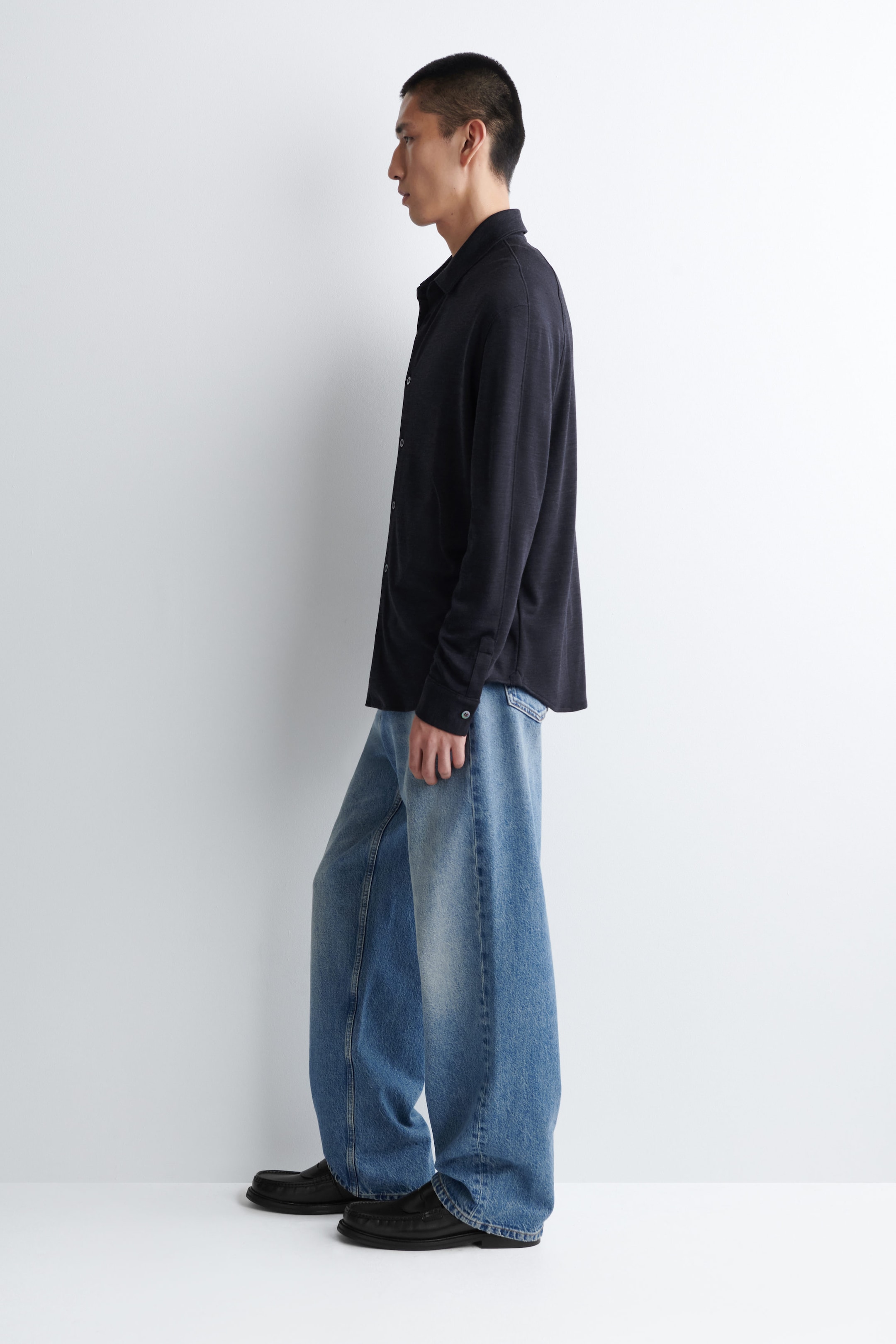 WOOL-BLEND JERSEY SHIRT