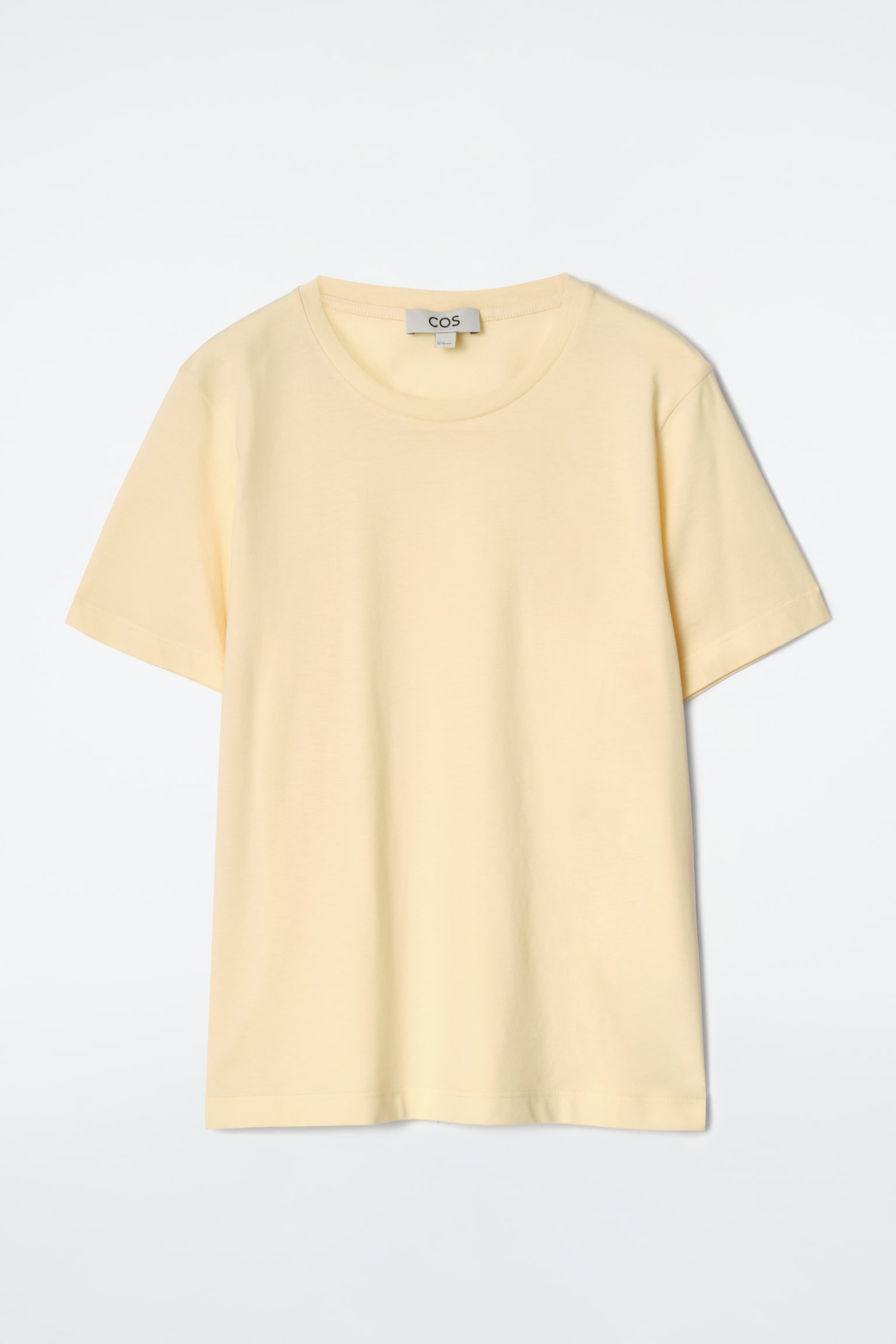 T-SHIRT AUS BAUMWOLLE MIT RUNDHALSAUSSCHNITT - HELLGELB/WEISS/HELLGRAU MELIERT/SCHWARZ/HELLBLAU/NAVYBLAU/WEISS/GESTREIFT/GRAU MELIERT/DUNKLES KHAKI - 2