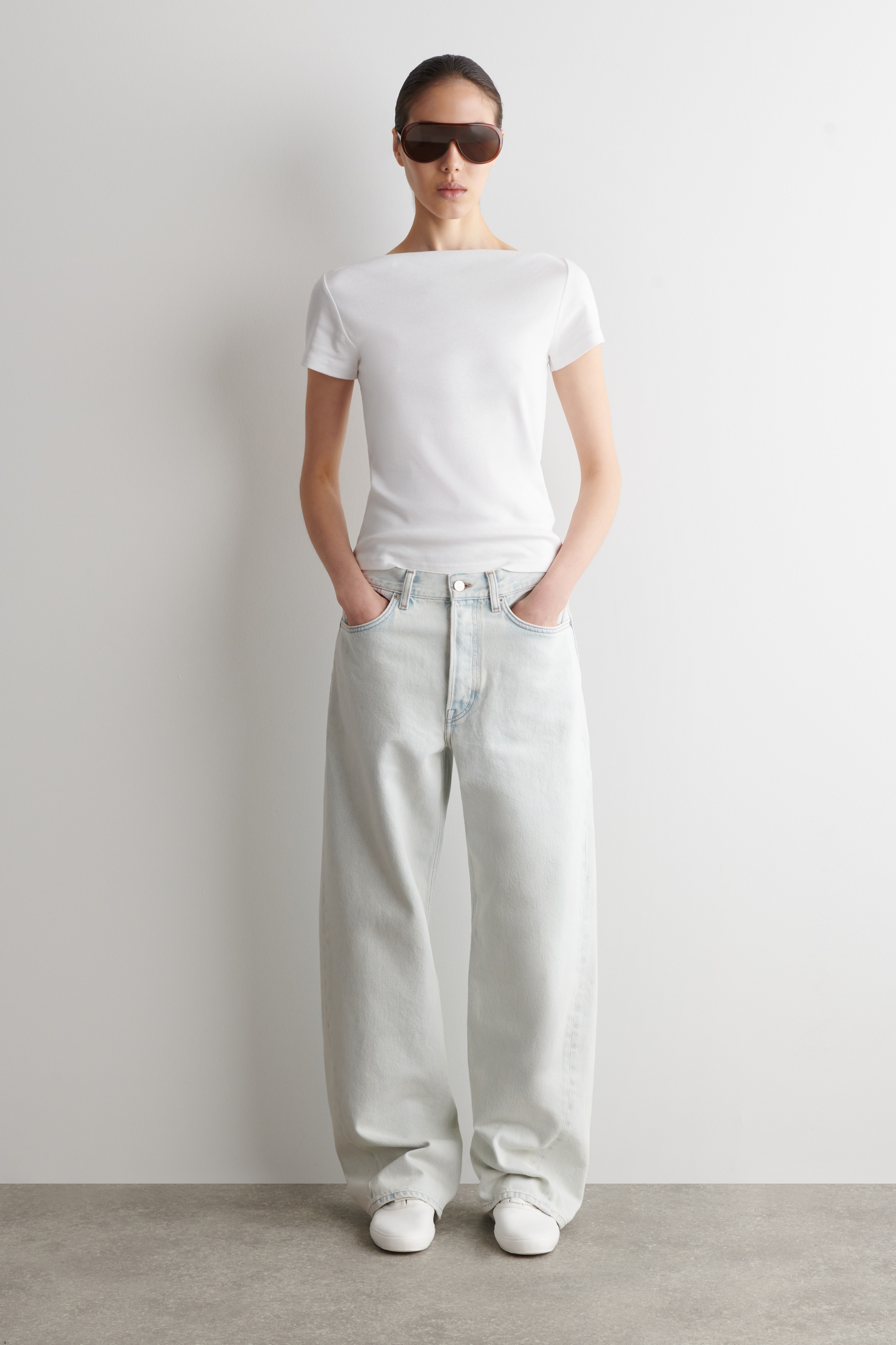 Ténis plimsoll de lona - BRANCO