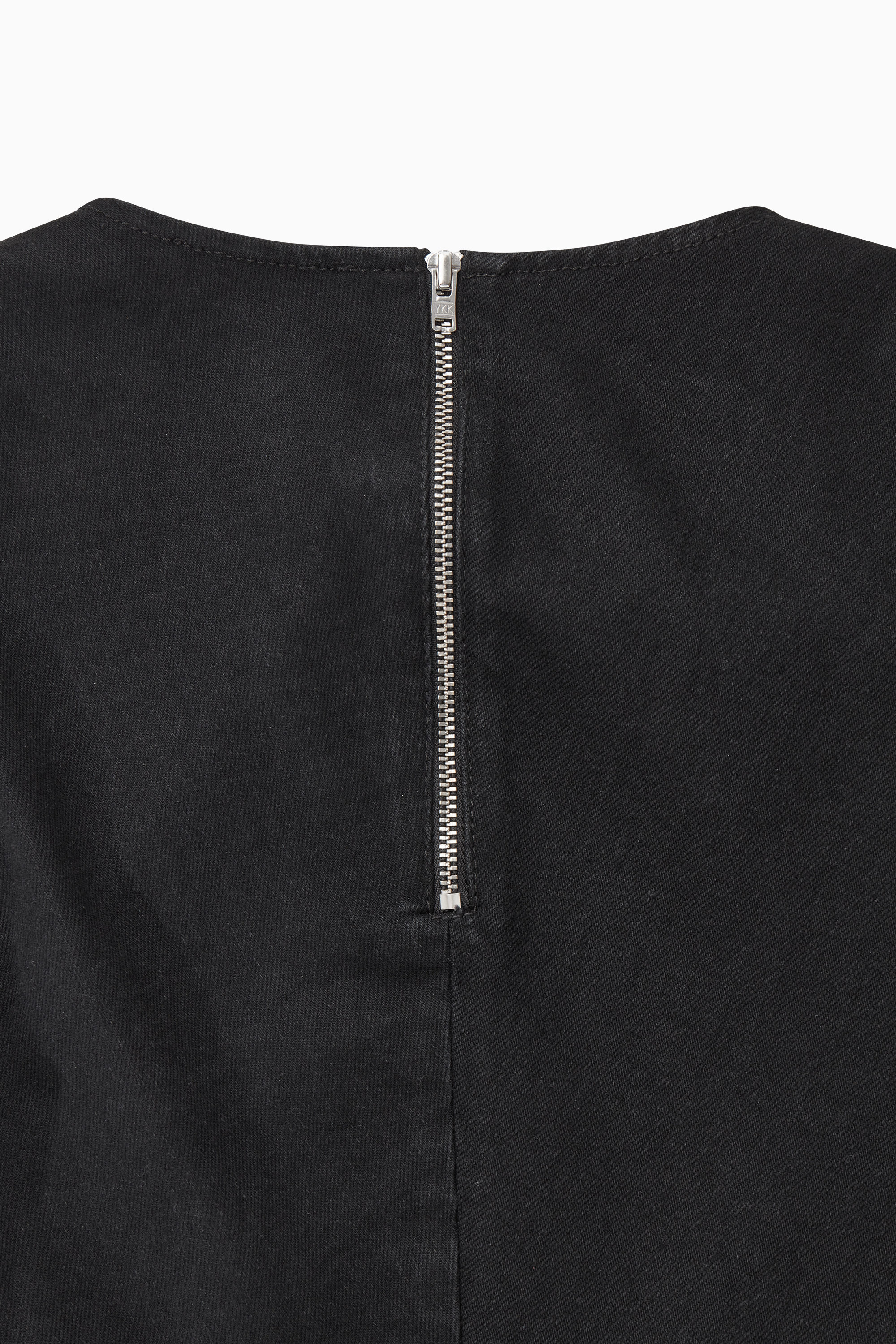 DRAPED DENIM TOP - BLACK | COS