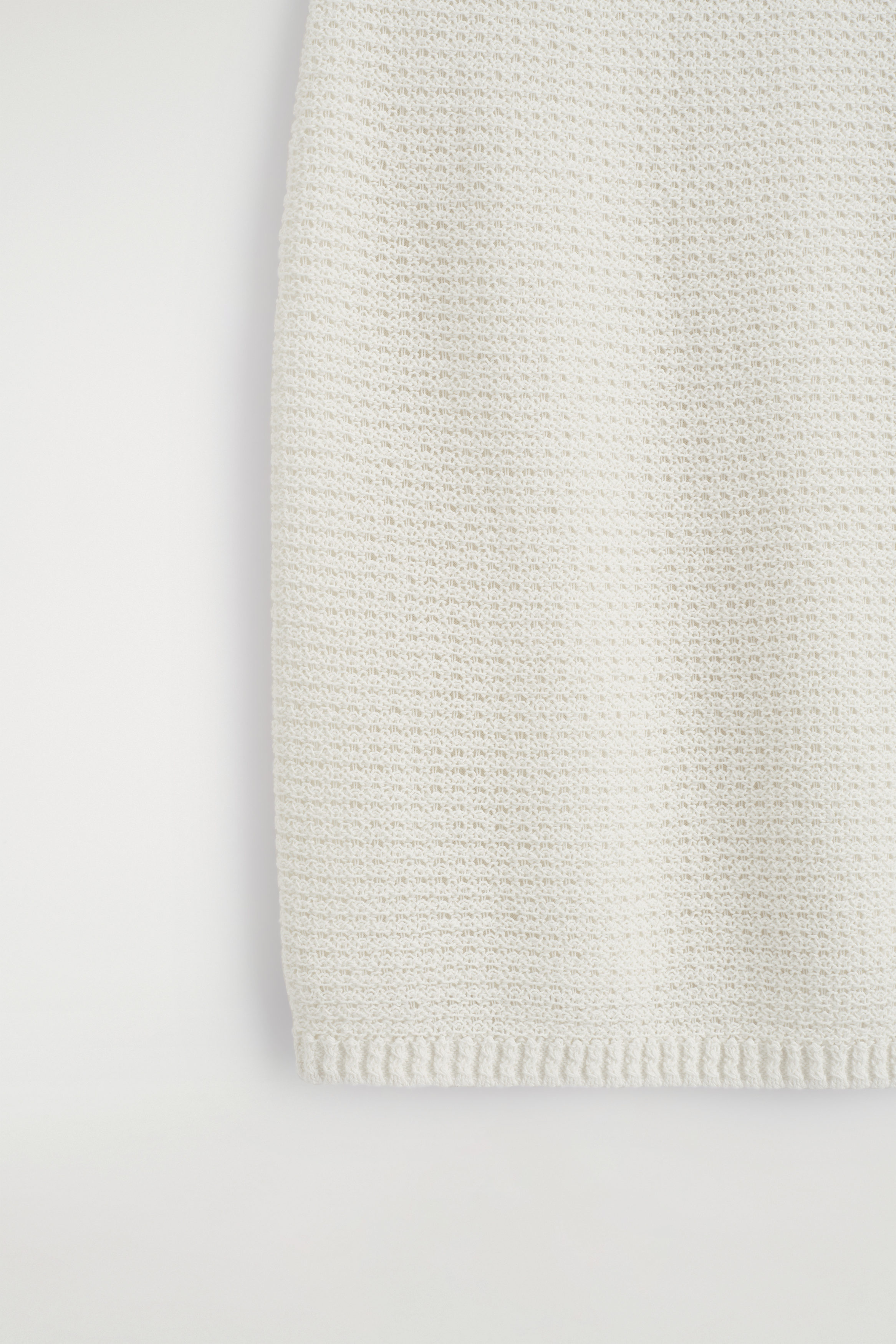 TEXTURED KNITTED COTTON MINISKIRT - thumbnail 6