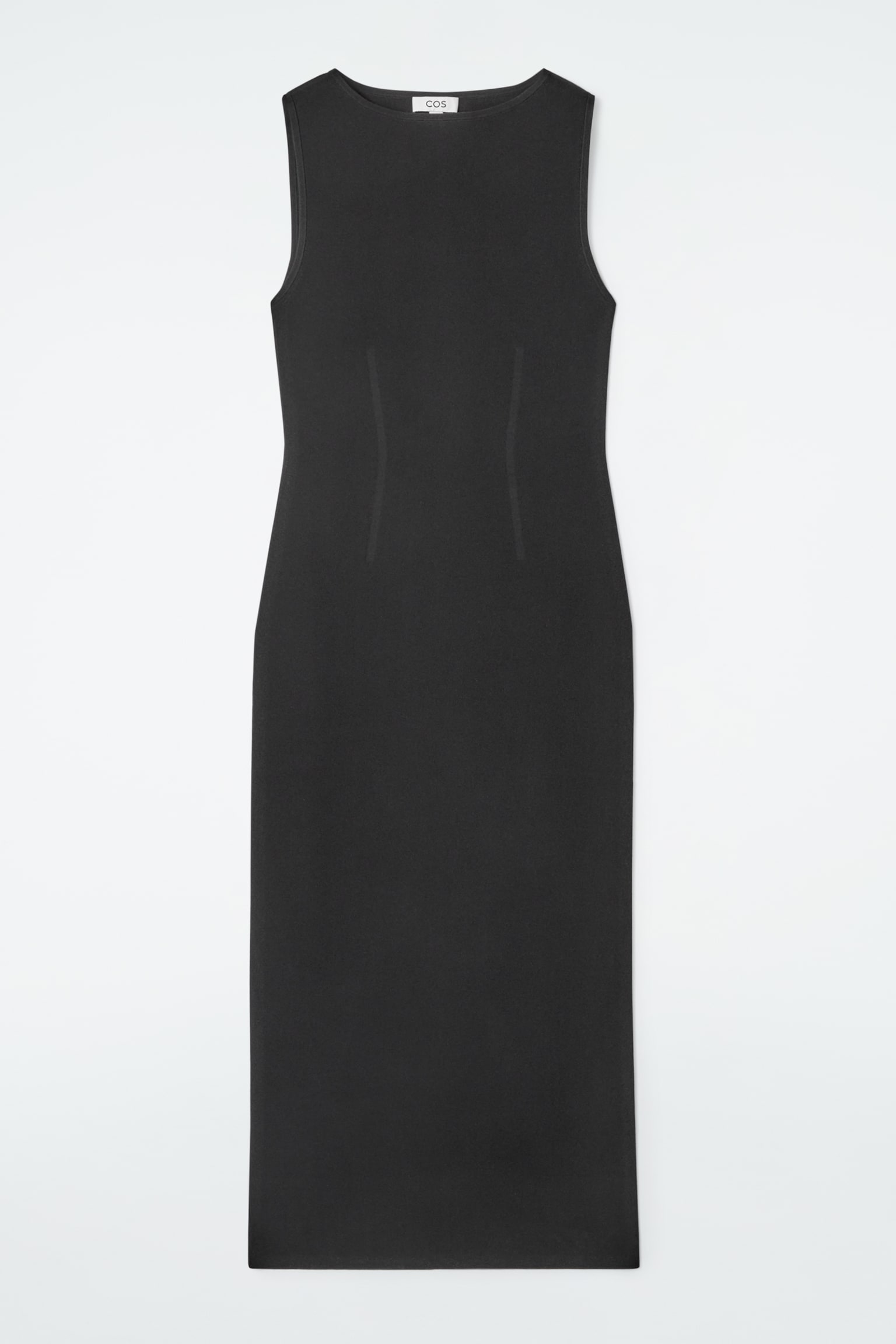 CORSET-DETAIL MAXI DRESS - BLACK - 2