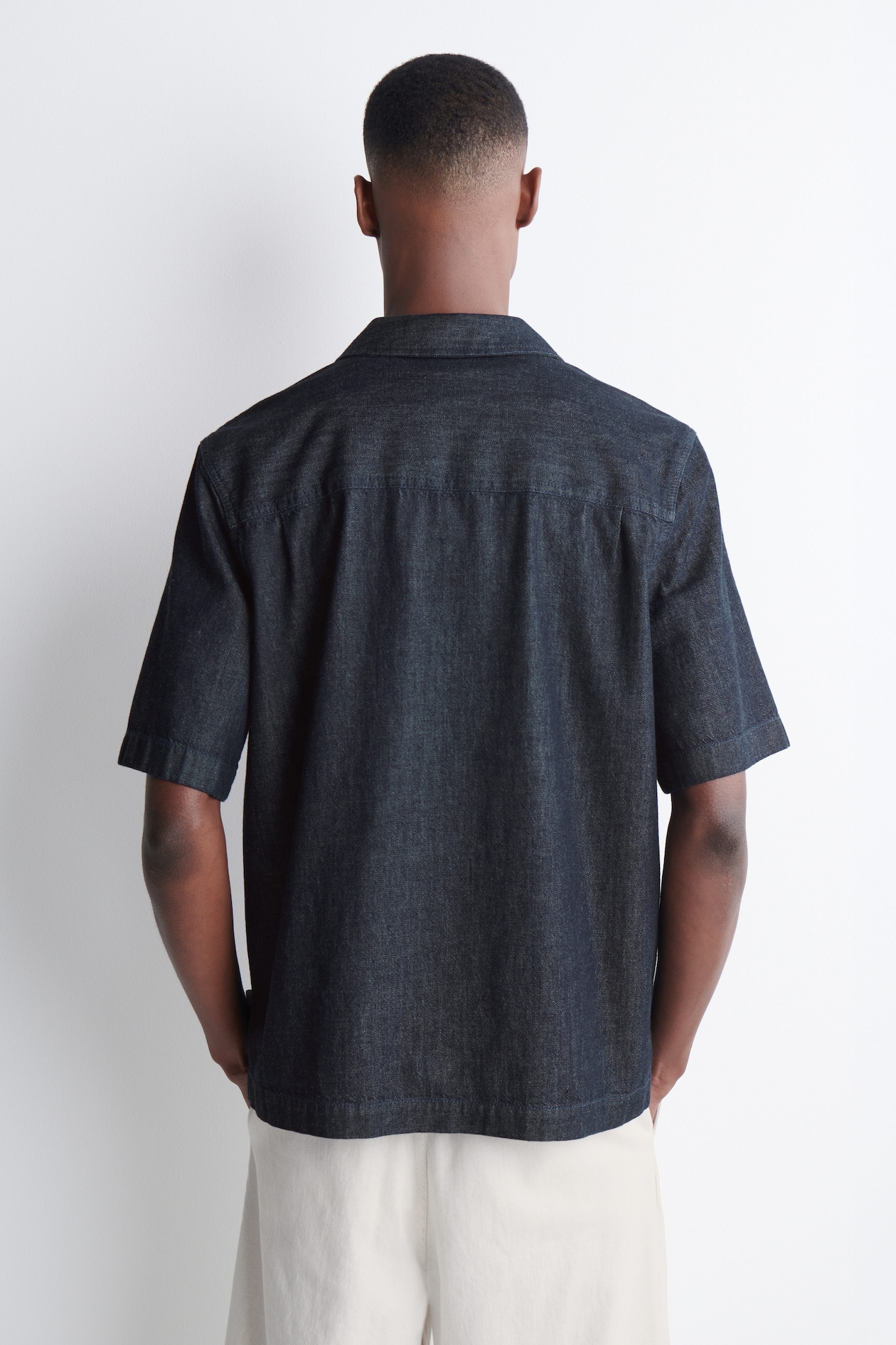DENIM POPOVER SHIRT — INDIGO