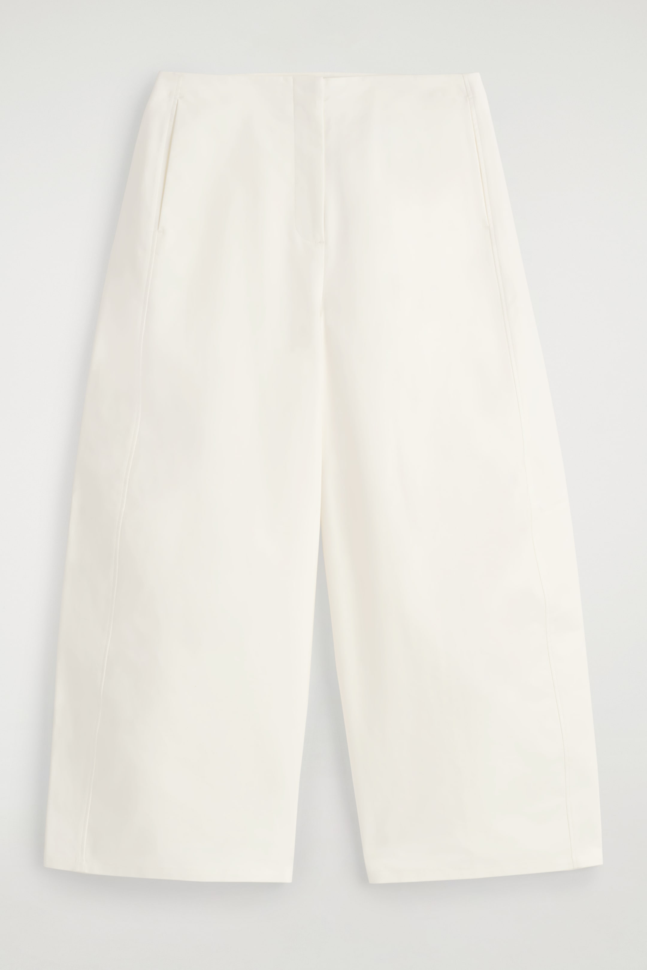 Größeres Bild anzeigen: CROPPED BARREL-LEG COTTON TROUSERS - WEISS - Ladies | H&M AT 5