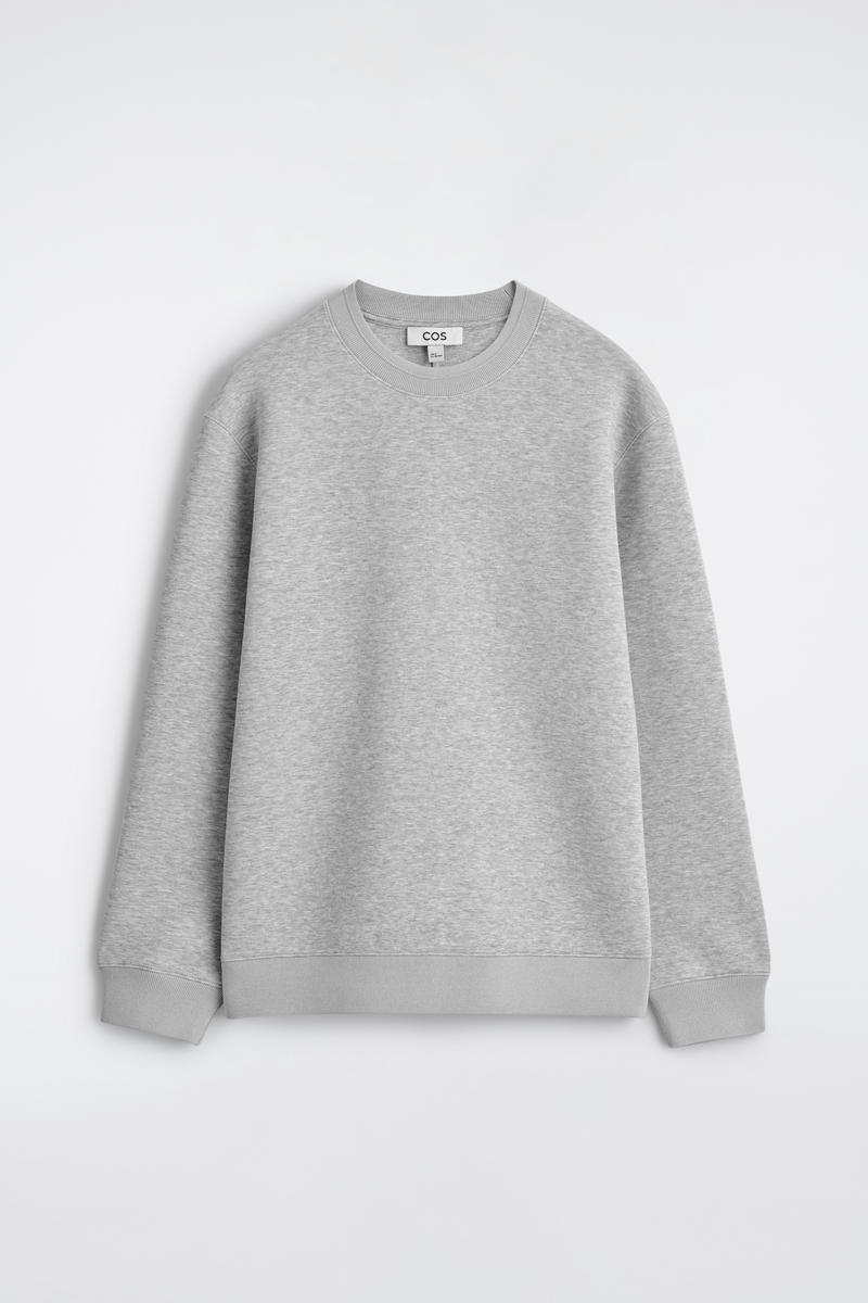 Cos Relaxed Scuba Sweatshirt In Gray In Gray