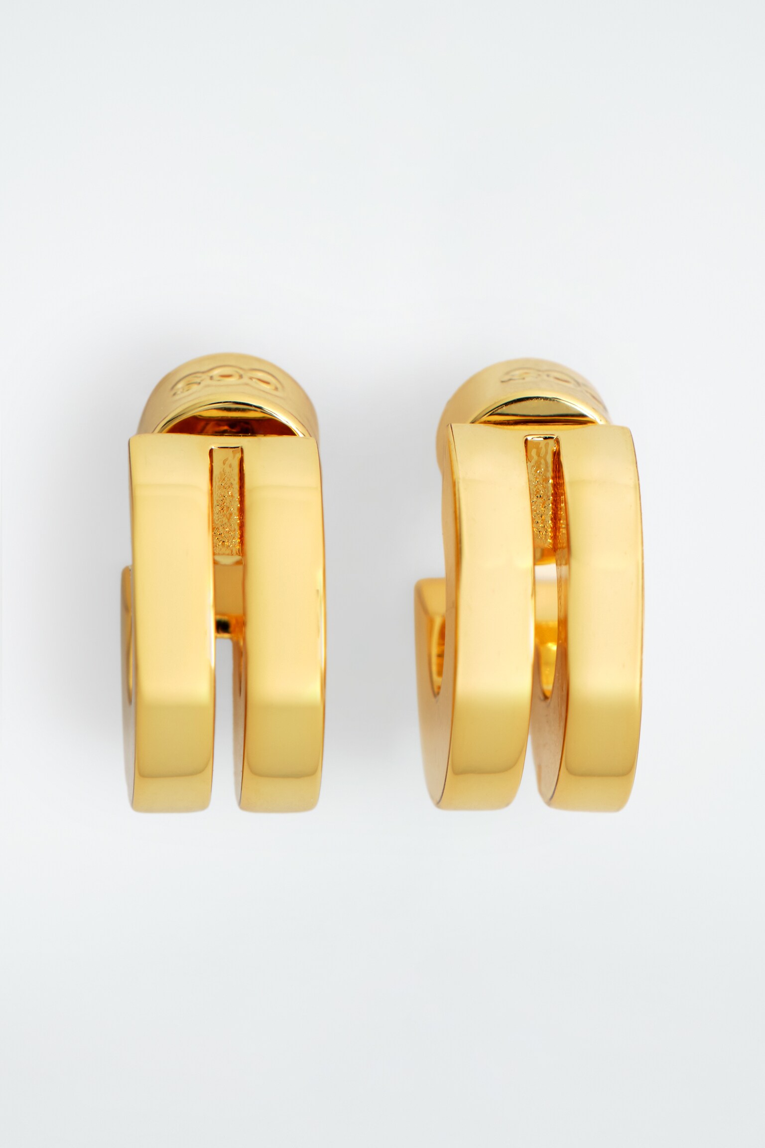 ORECCHINI MINI A DOPPIO CERCHIO - ORO - 3
