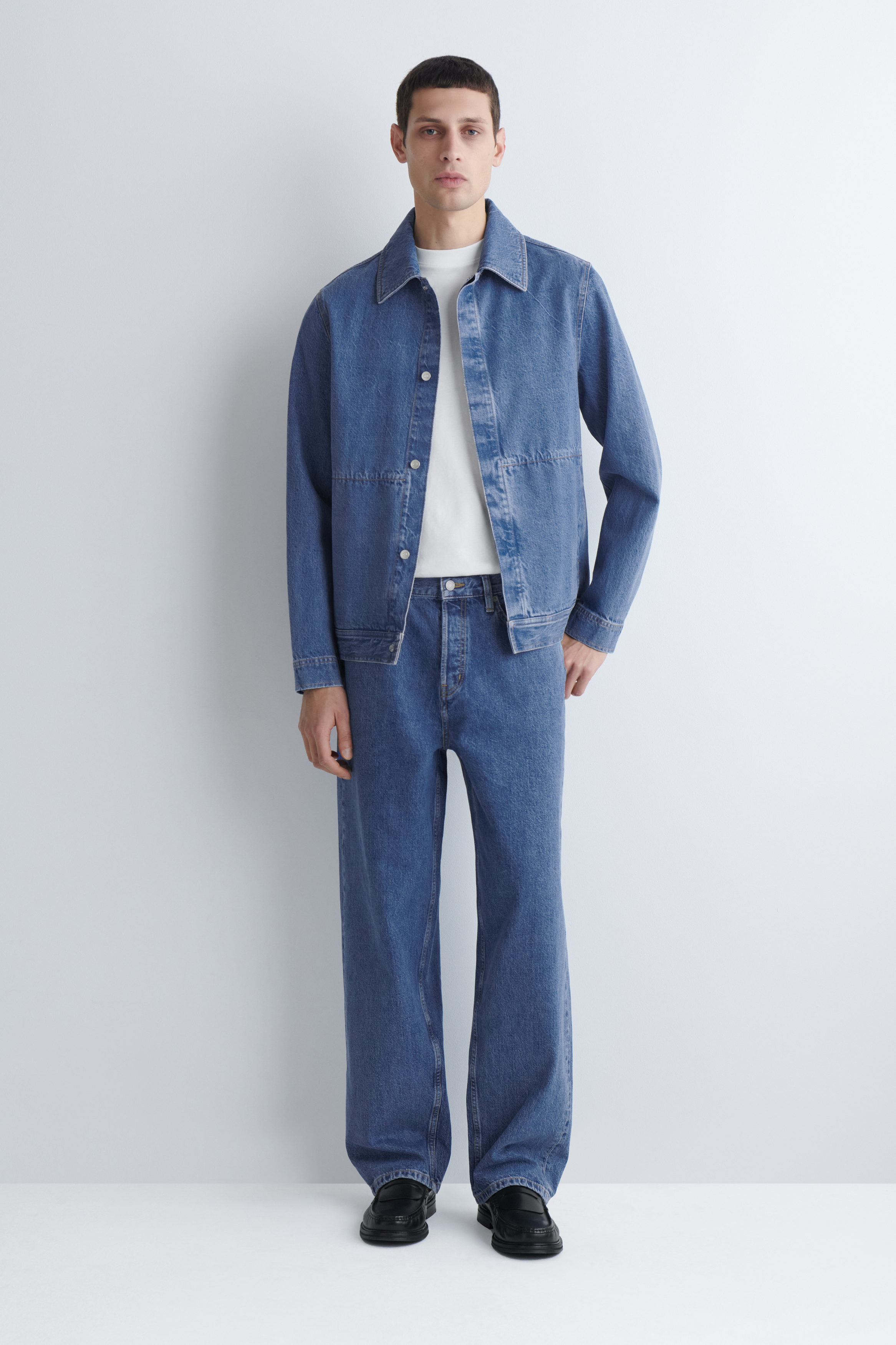 MINIMAL DENIM JACKET - BLUE | COS