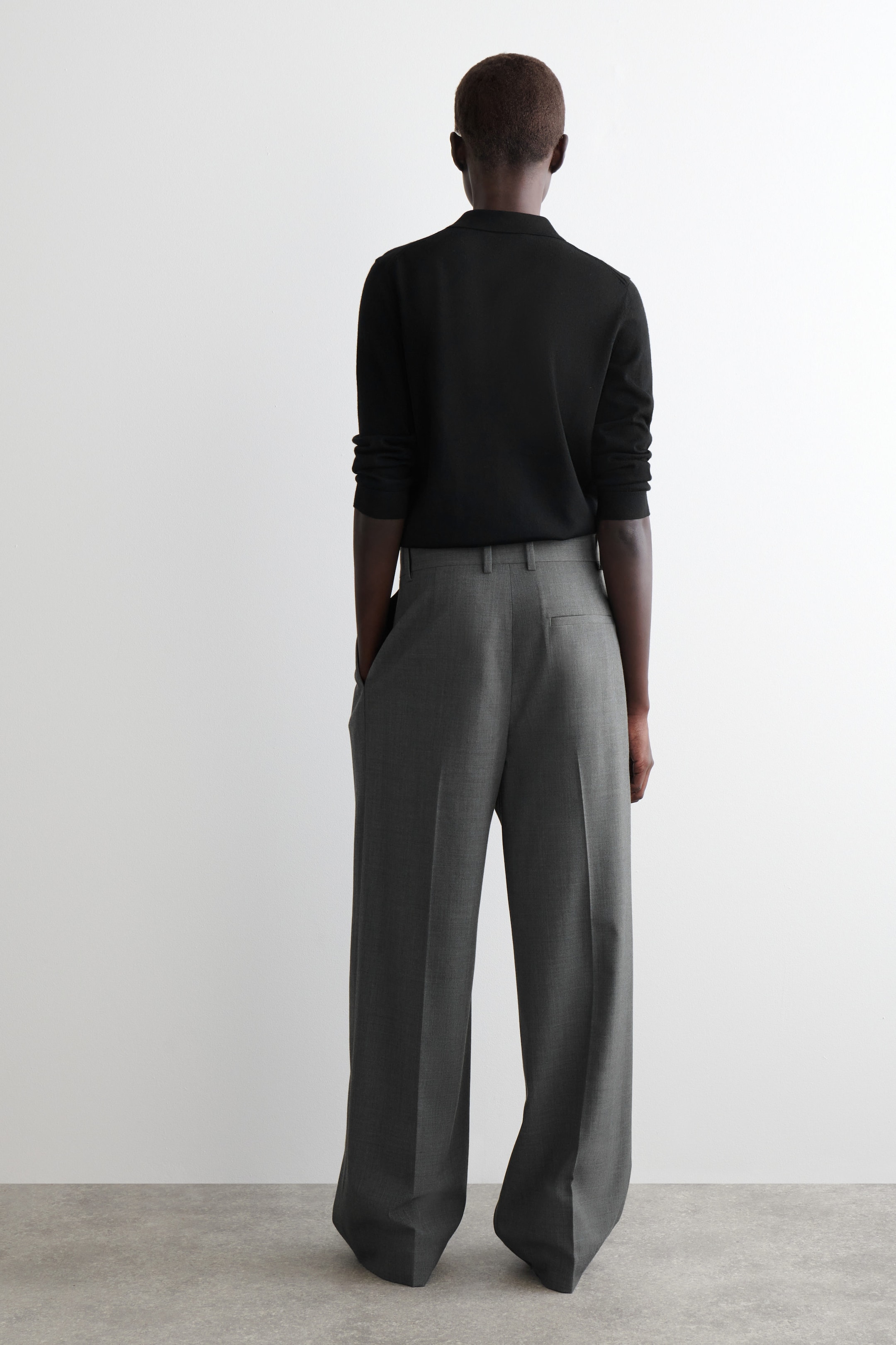 SZEROKIE SPODNIE Z DIAGONALU – RELAXED FIT