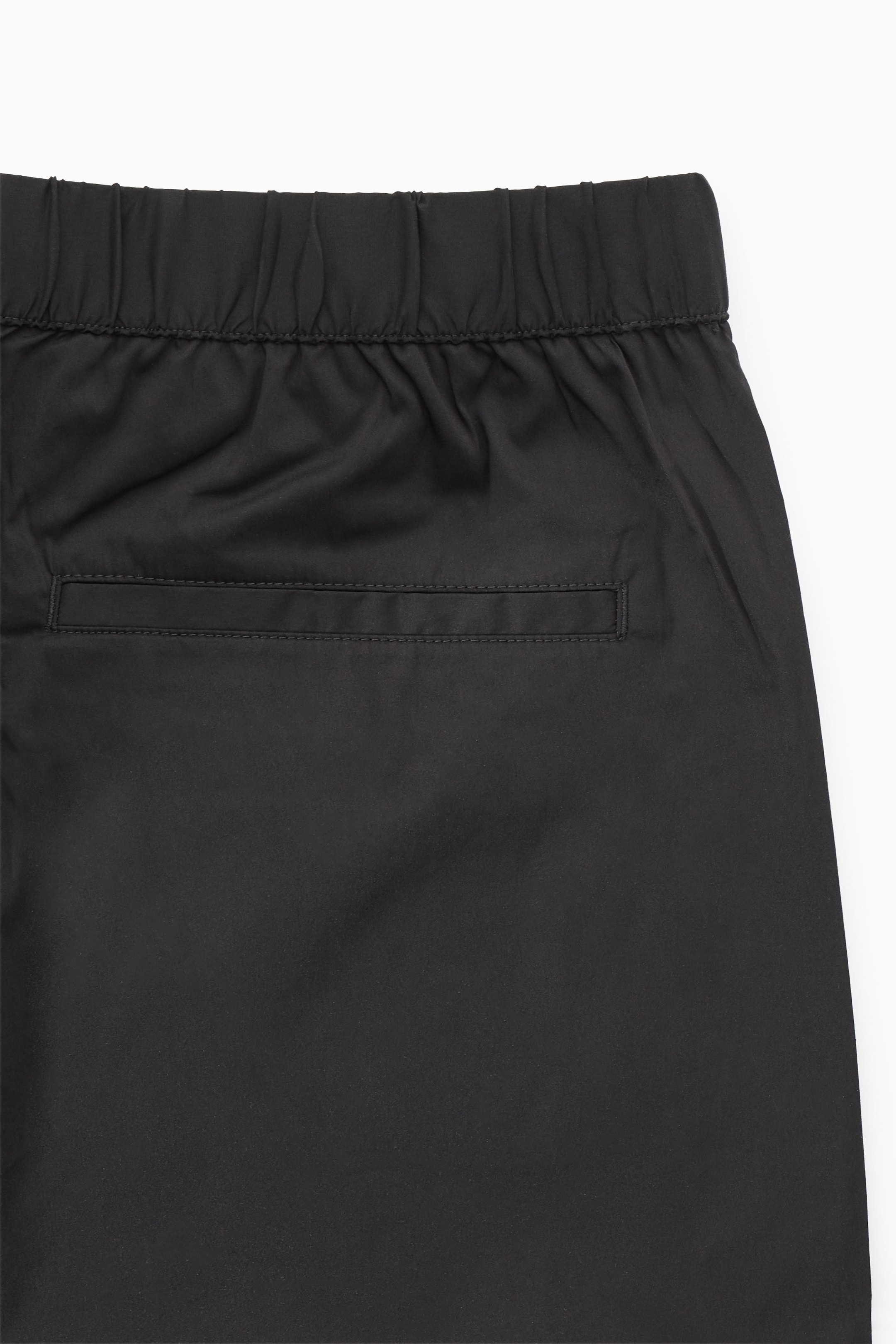ELASTICATED COTTON-BLEND SHORTS