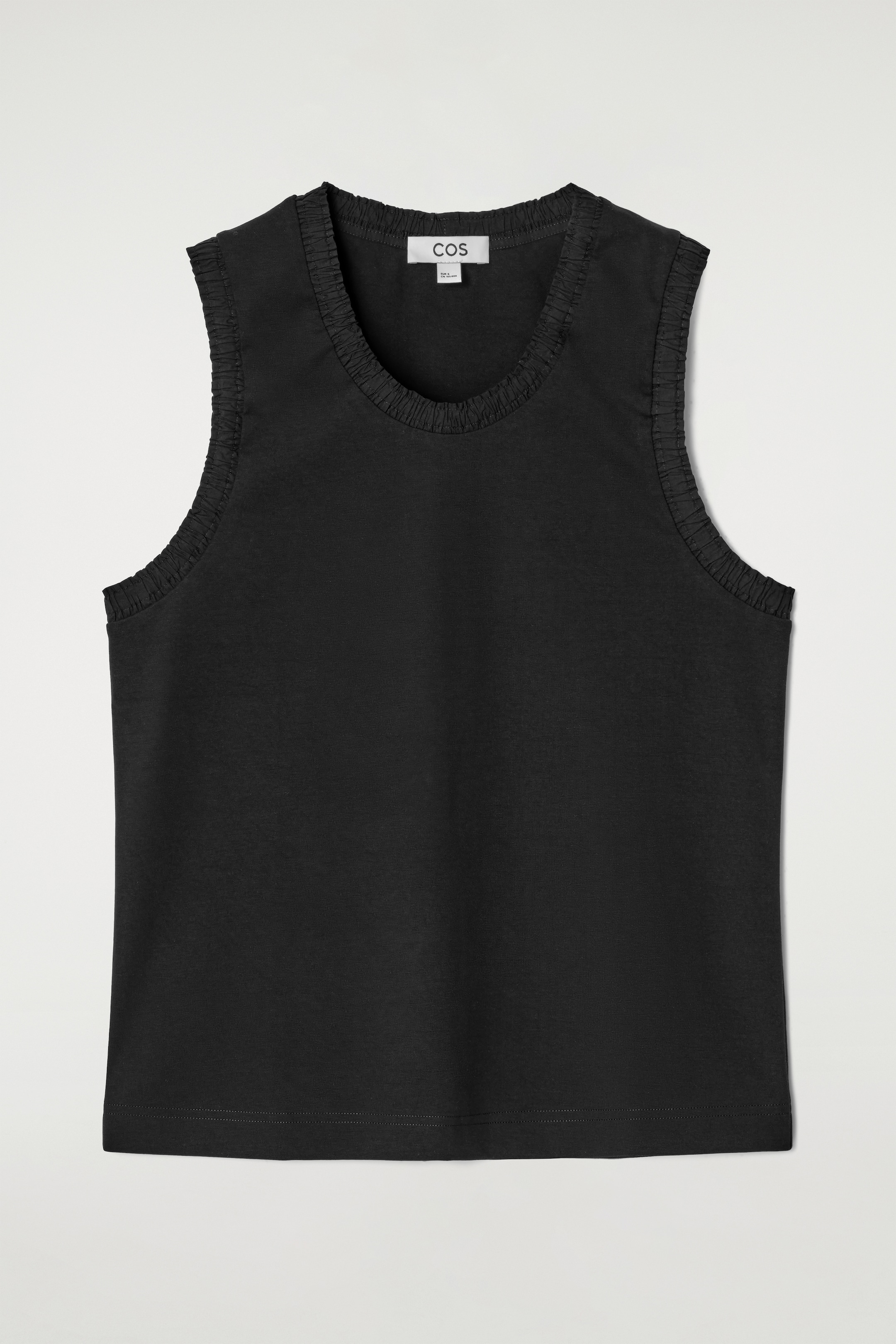 View larger image: GATHERED COTTON TANK TOP - BLACK - Ladies | H&M GB 6
