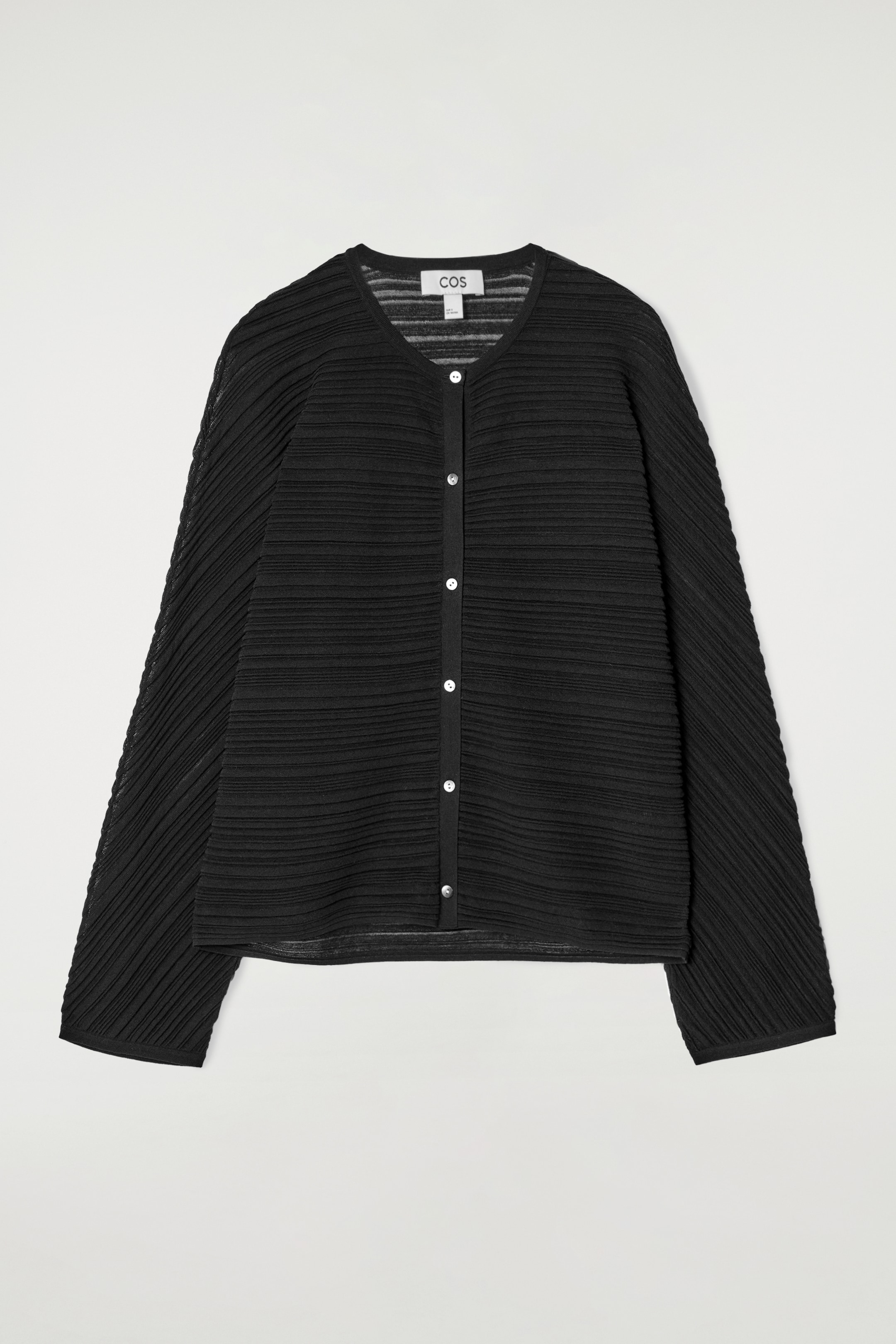 Zobrazit větší obrázek: SKLÁDANÝ PLETENÝ CARDIGAN - ČERNÁ - ŽENY | H&M CZ 6